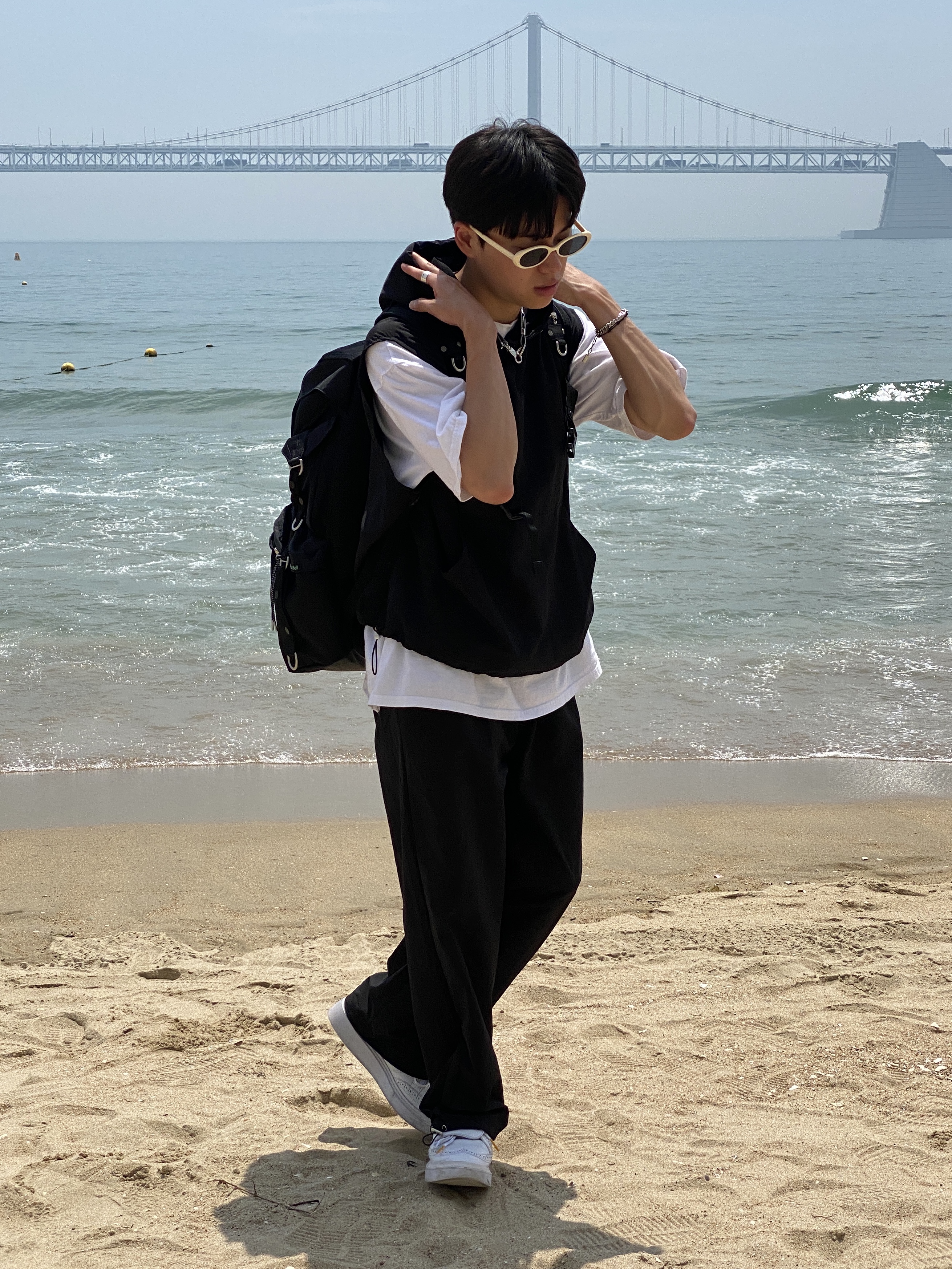 Nike x Peaceminusone Kwondo1 White 착용 스타일