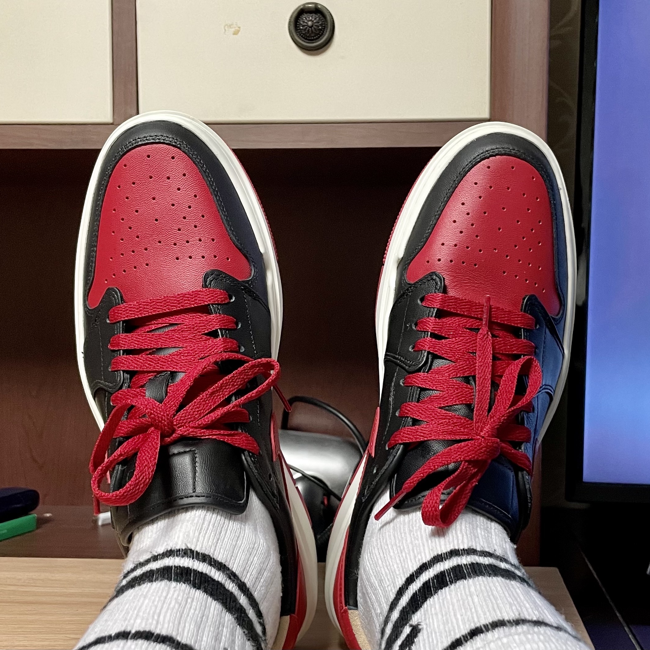 (W) Jordan 1 Elevate Low SE Bred 착용 스타일 - 4