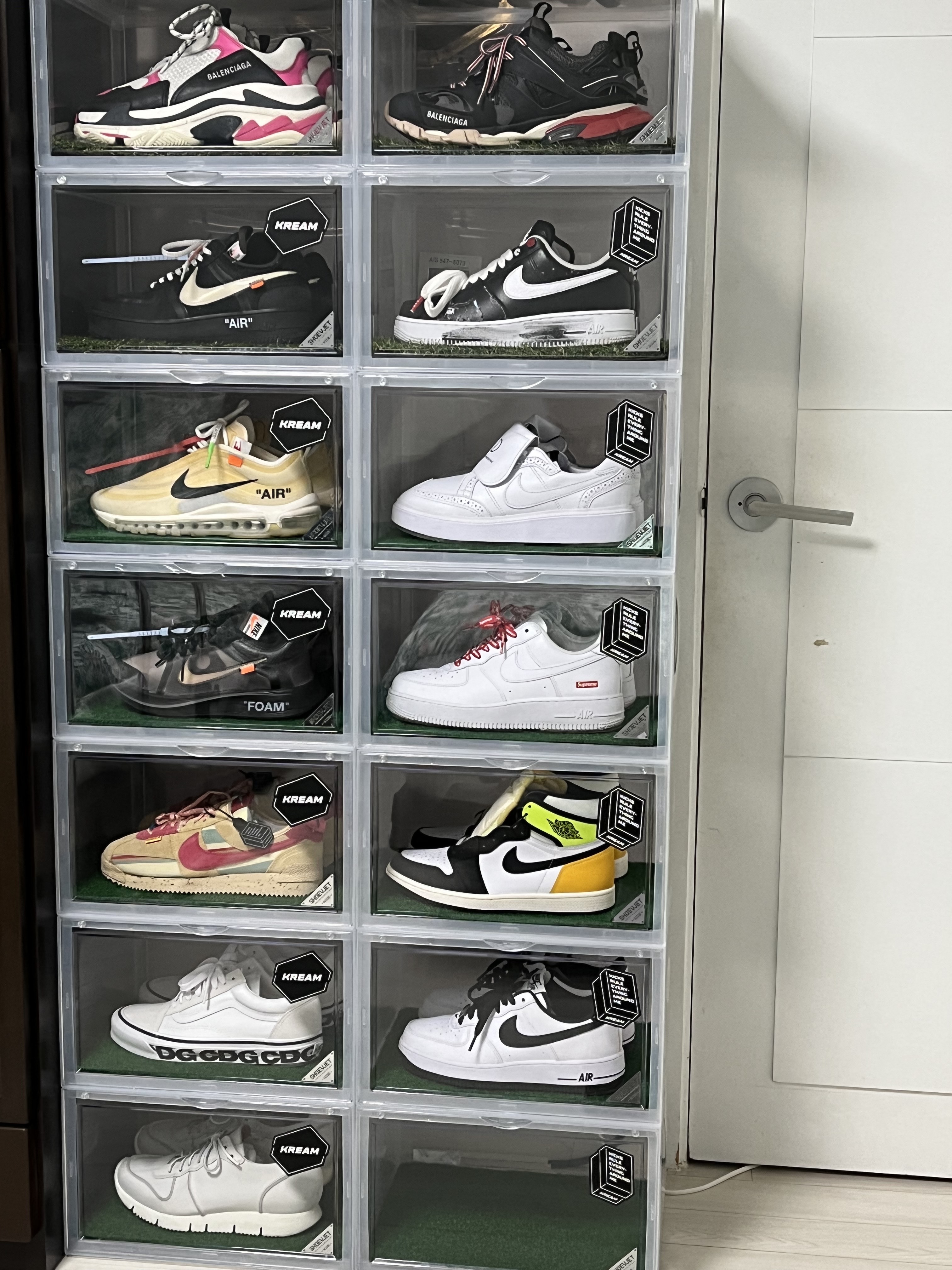Nike x Off-White Air Force 1 Low Black White, Nike x Peaceminusone Air Force 1 Low Para-Noise 착용 스타일