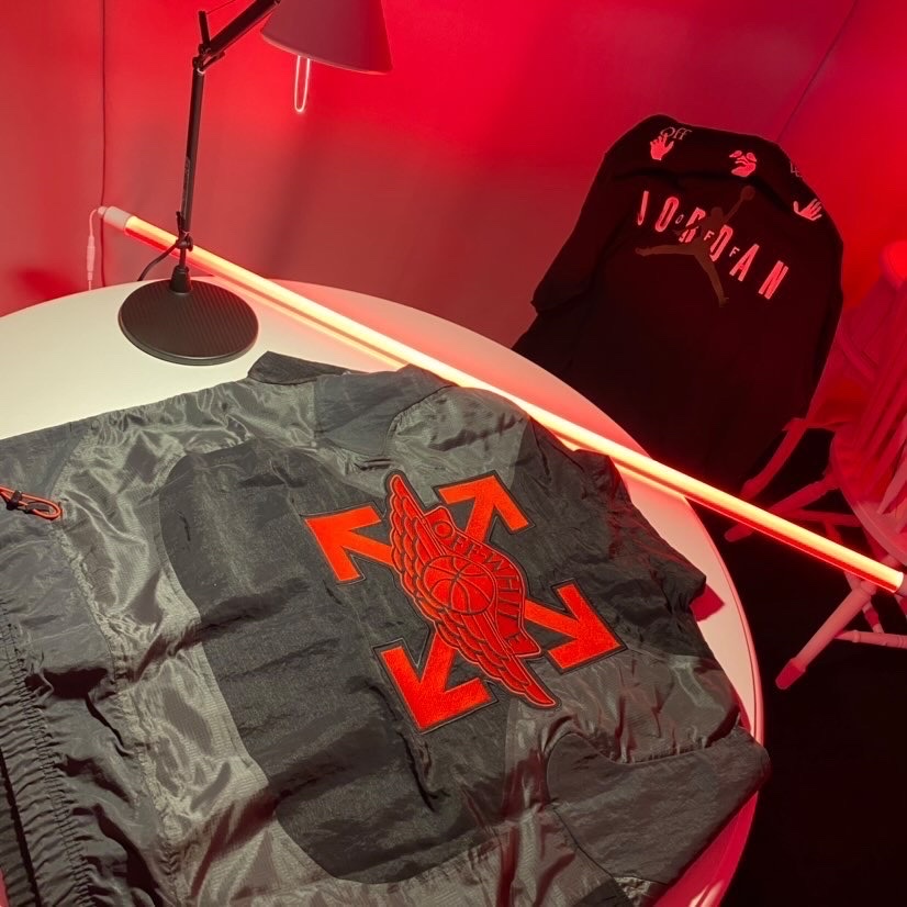 Jordan x Off-White Woven Jacket Black - Asia, Jordan x Off-White S/S T-Shirt Black - Asia 착용 스타일 - 1