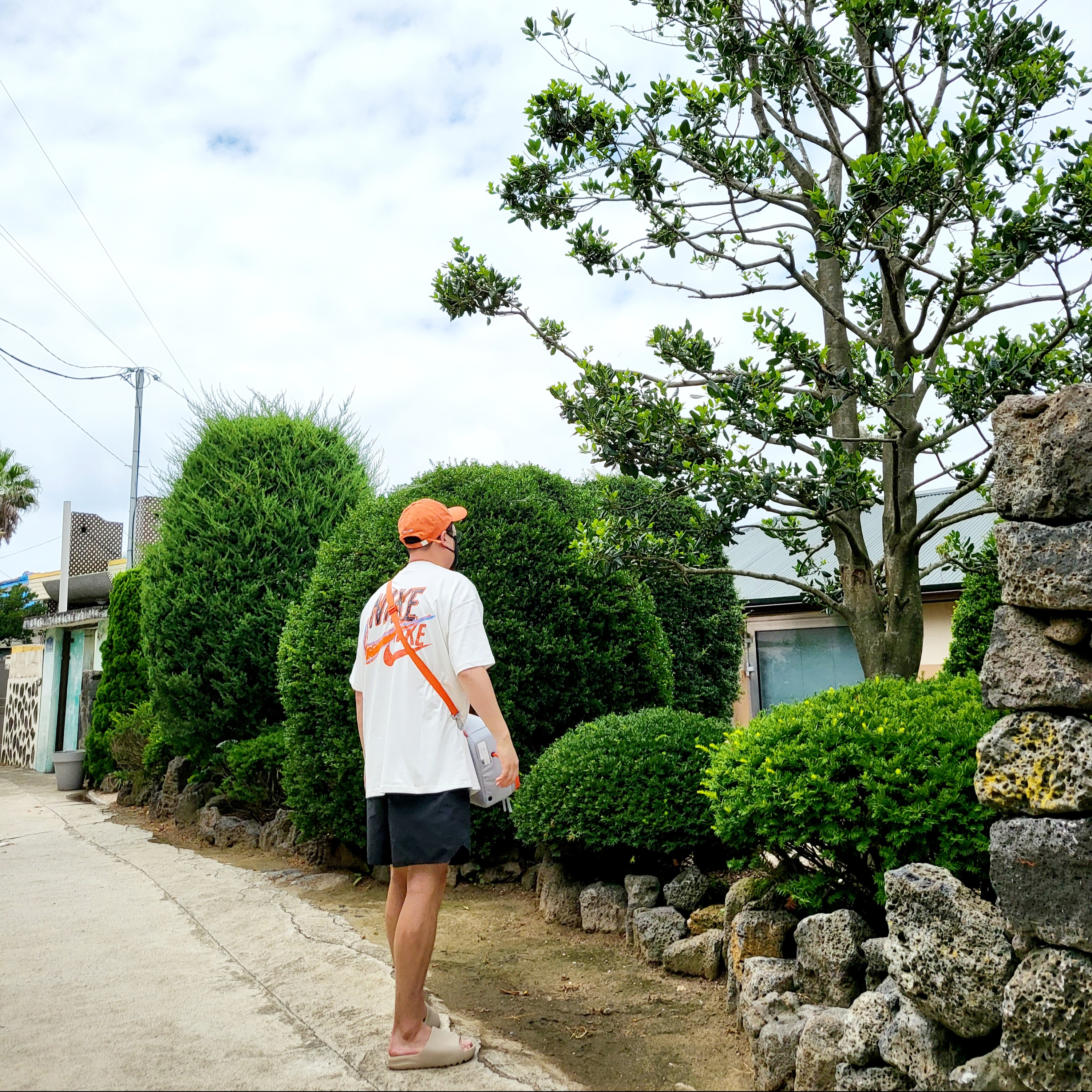 Nike M NRG Dunk '85 T-Shirt Sail - US/EU, Essentials Volley Shorts Black - 21SS 착용 스타일 - 4