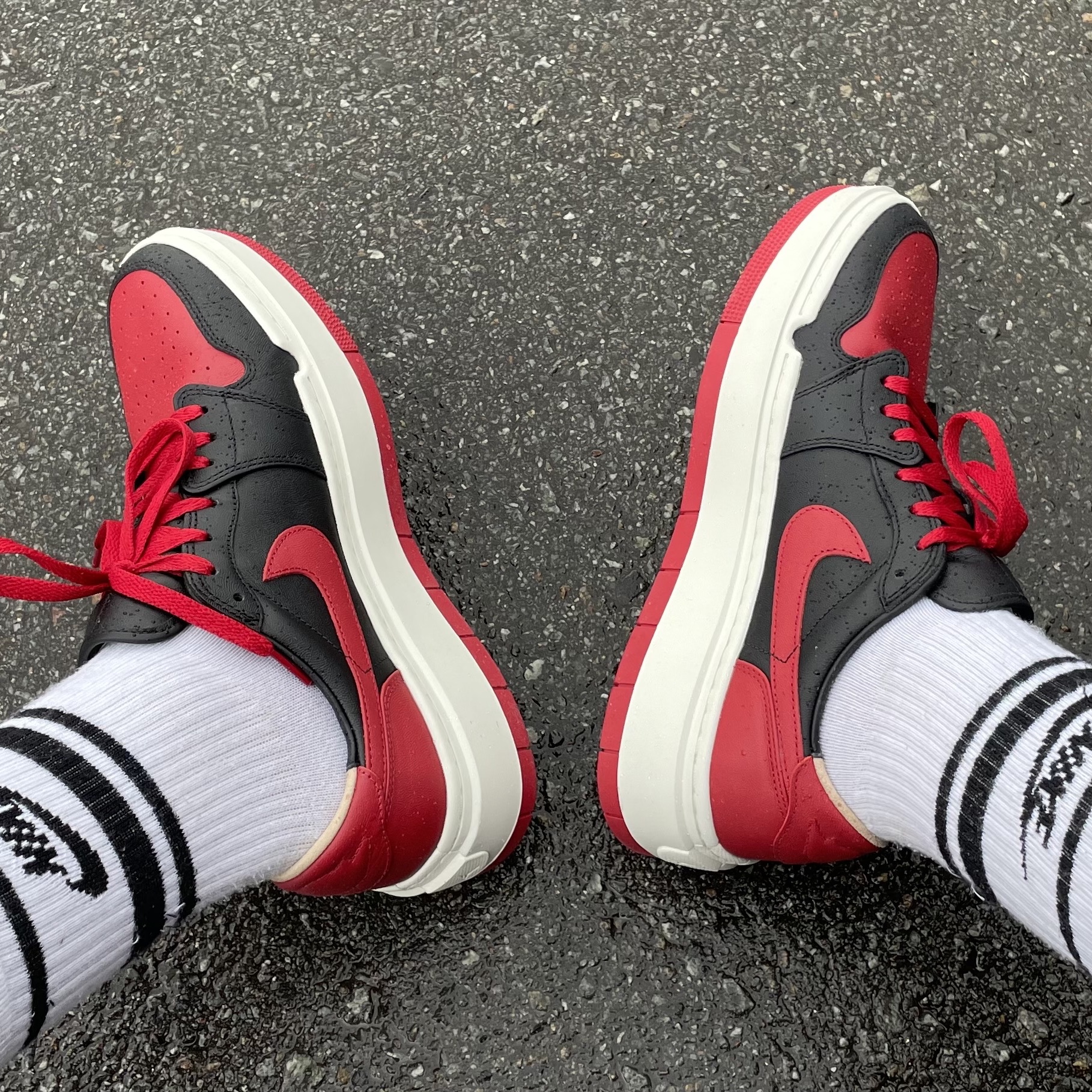 (W) Jordan 1 Elevate Low SE Bred 착용 스타일 - 2