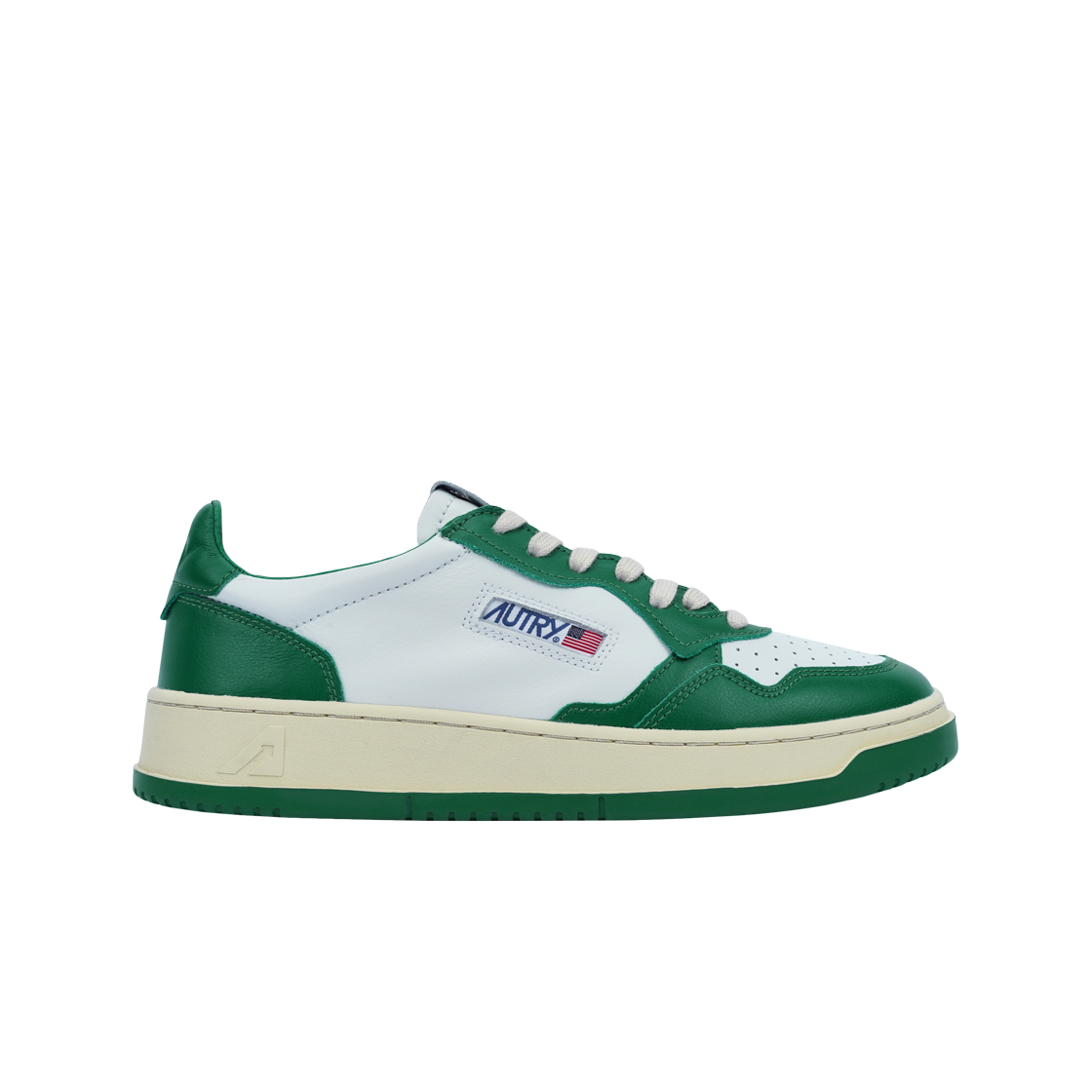 오트리 메달리스트 로우 레더 스니커즈 그린 화이트(Autry Medalist Low Leather Sneakers Green White)