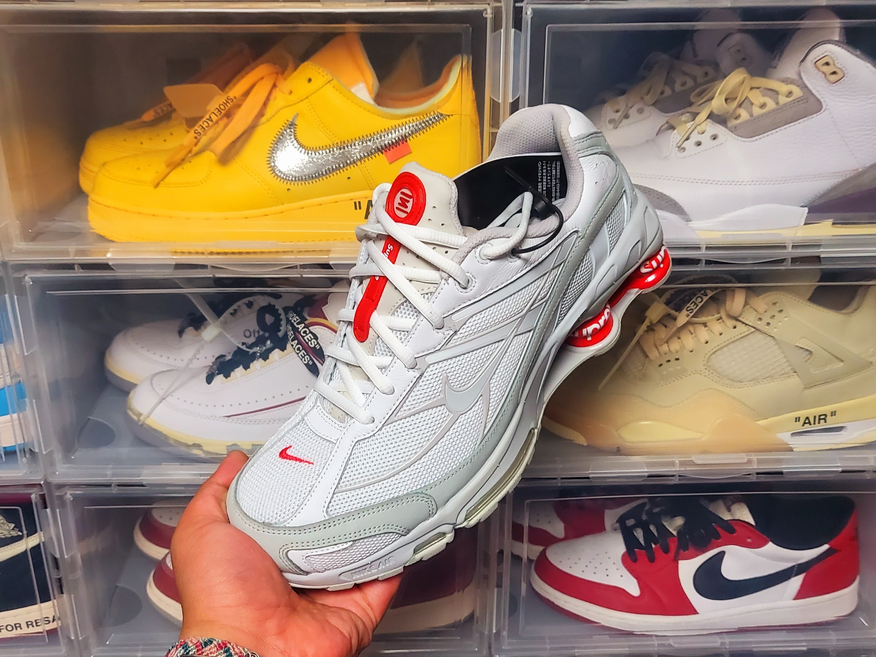 Nike x Supreme Shox Ride 2 SP White 착용 스타일 - 1