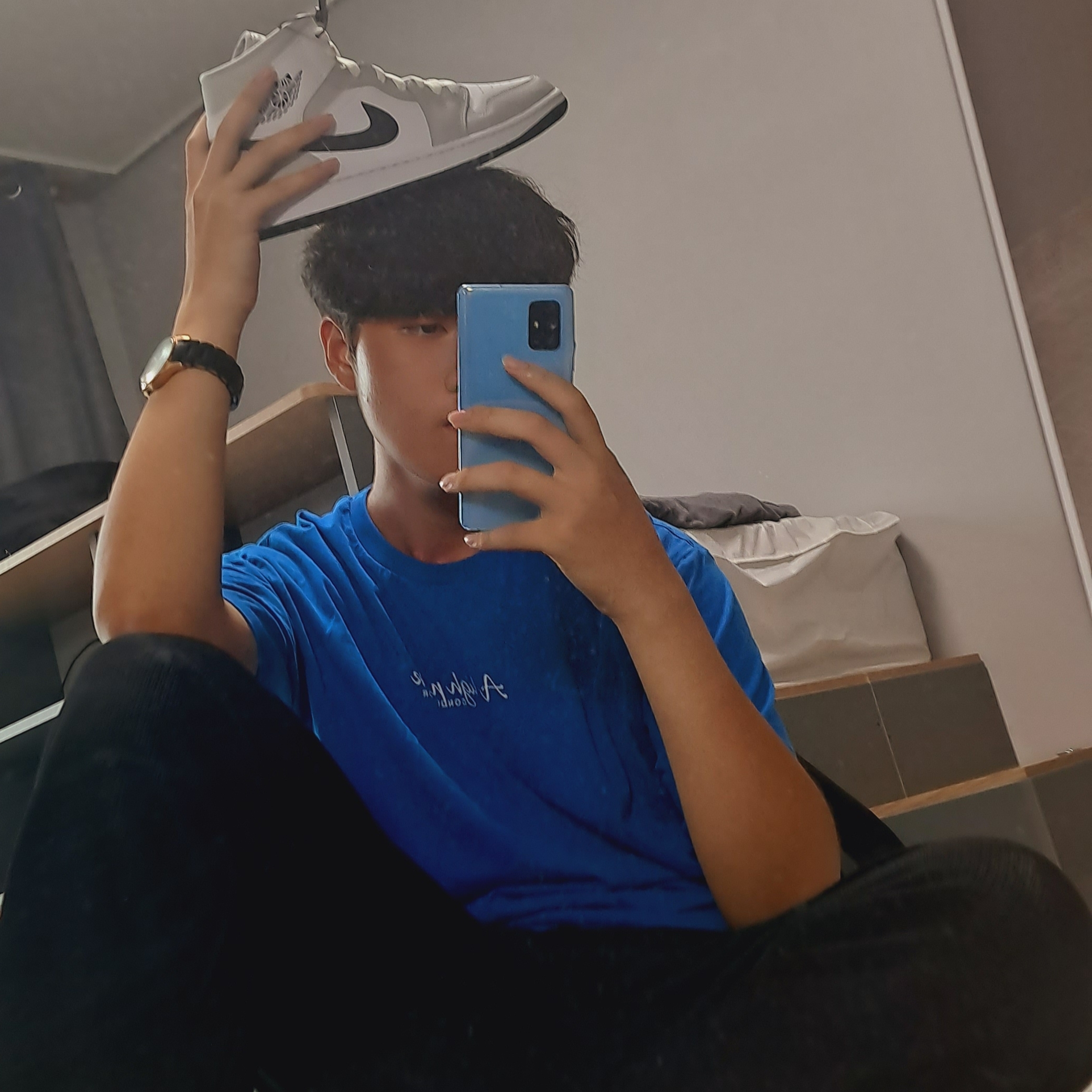 (W) Jordan 1 Mid Grey Fog 착용 스타일 - 3