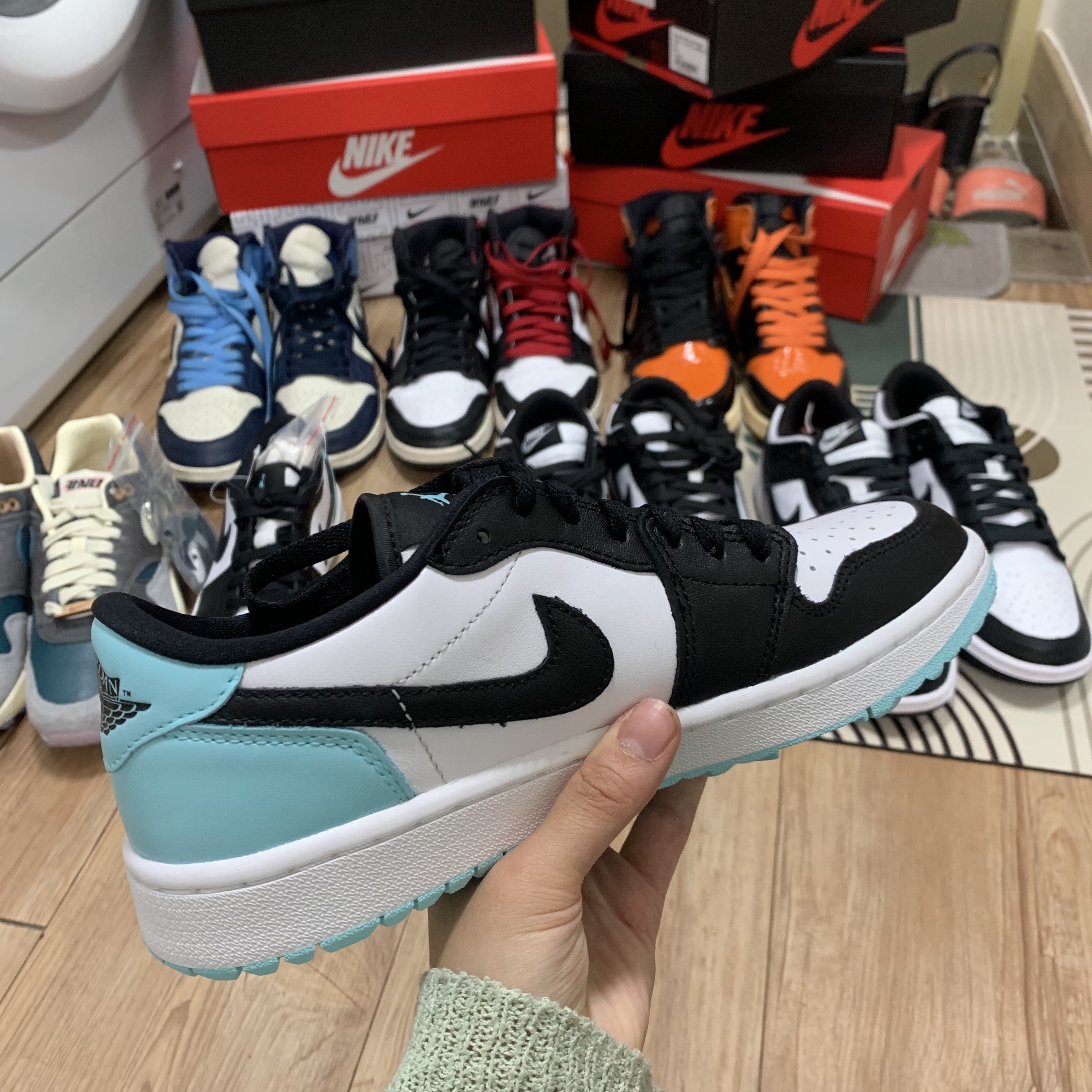 Jordan 1 Low Golf Copa, Jordan 1 Retro High Obsidian UNC 착용 스타일