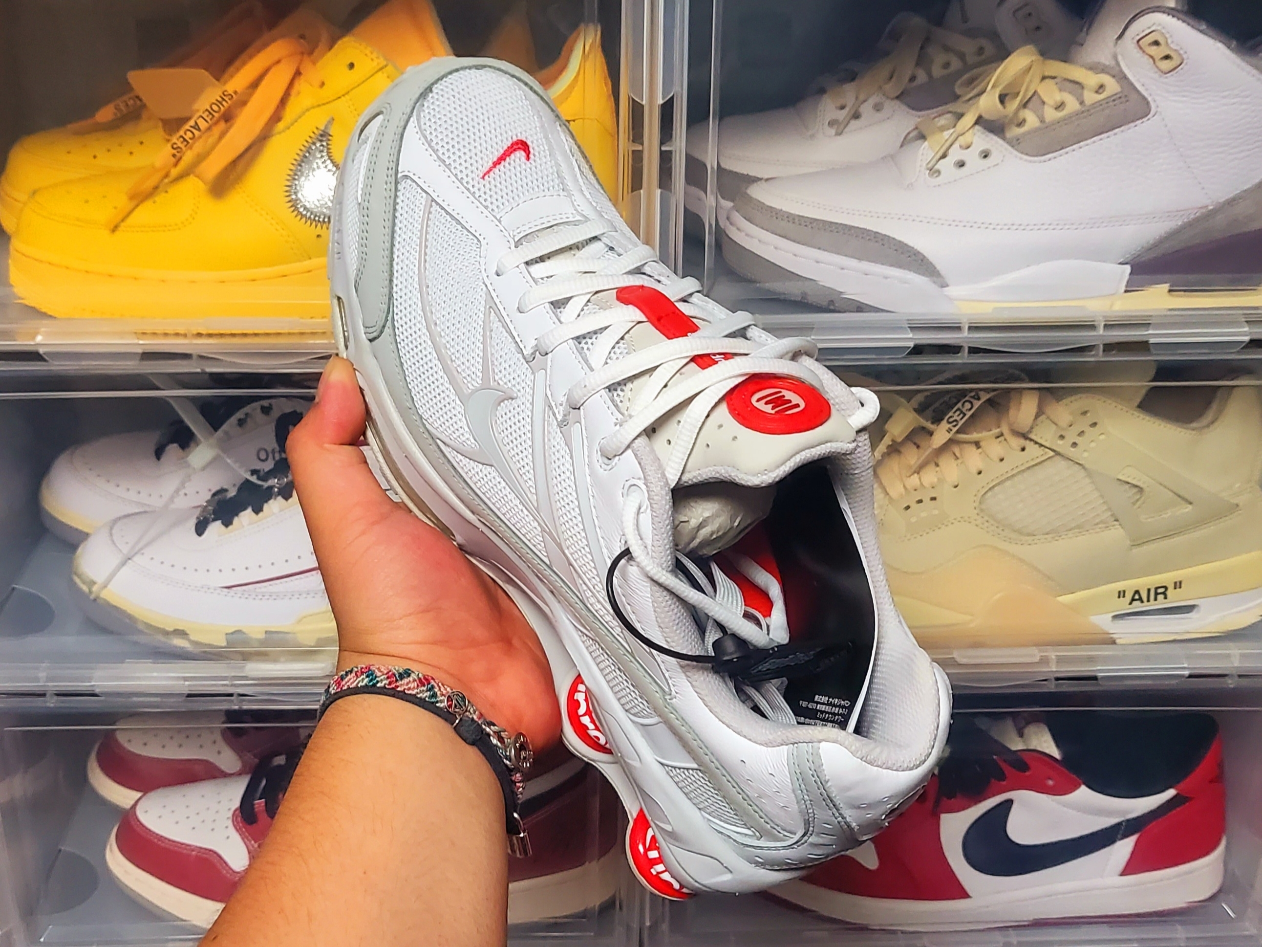 Nike x Supreme Shox Ride 2 SP White 착용 스타일 - 3
