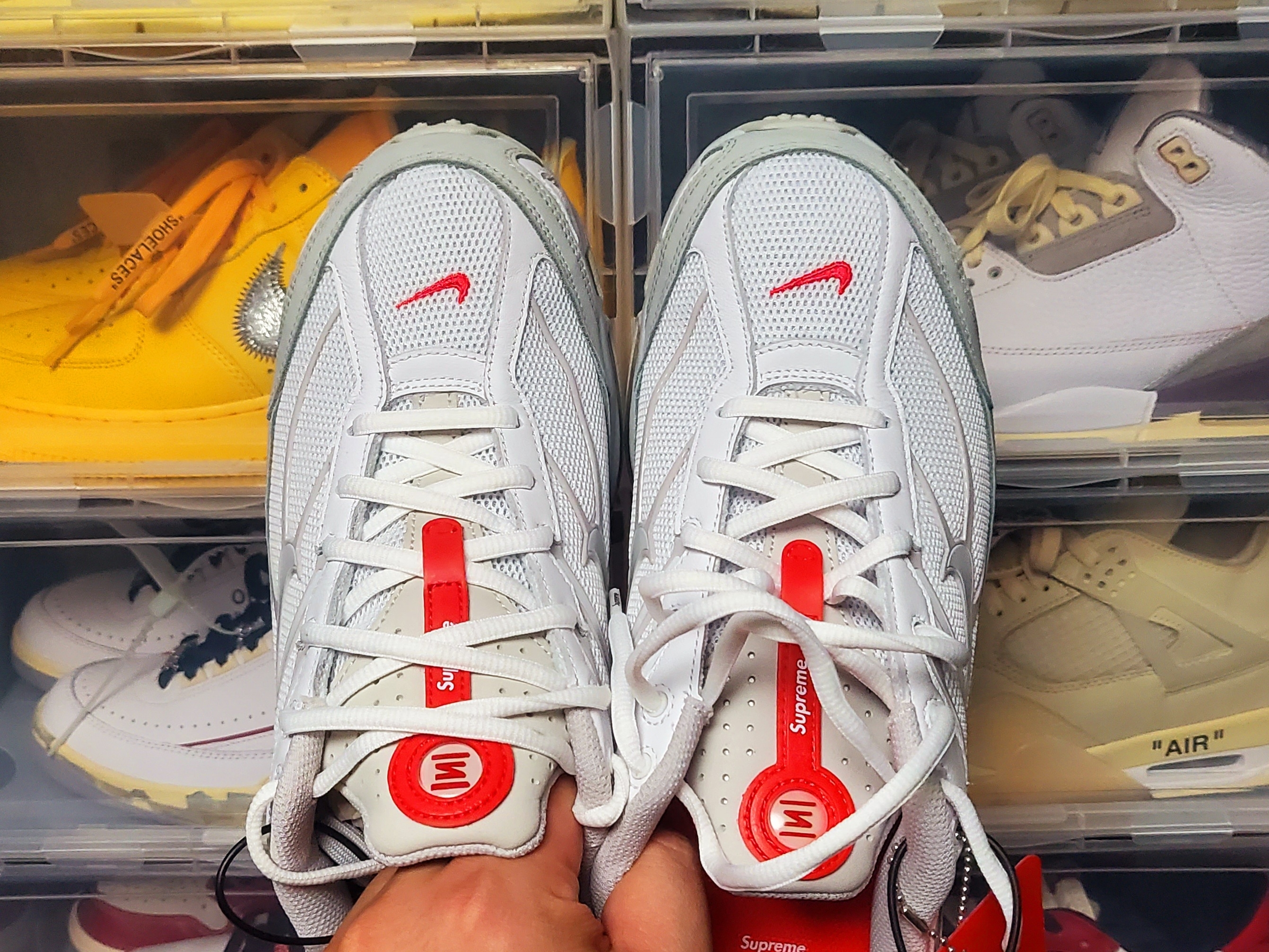 Nike x Supreme Shox Ride 2 SP White 착용 스타일 - 5