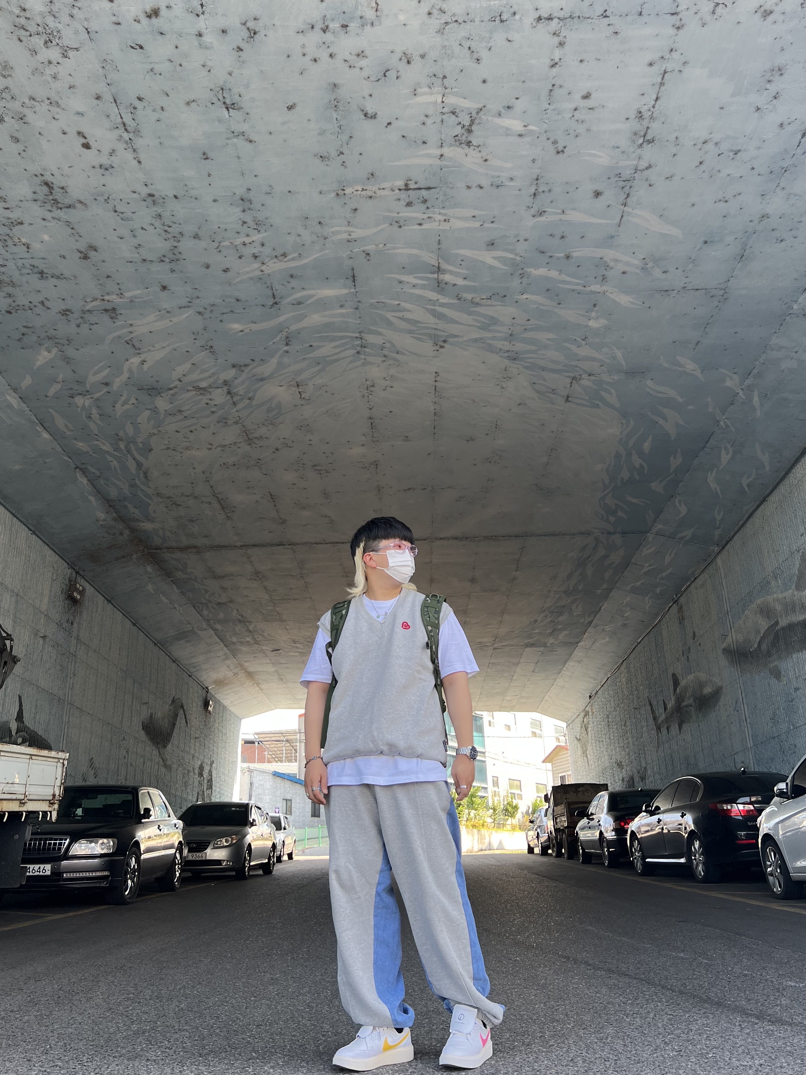 Nike x Peaceminusone Kwondo1 White 착용 스타일 - 2