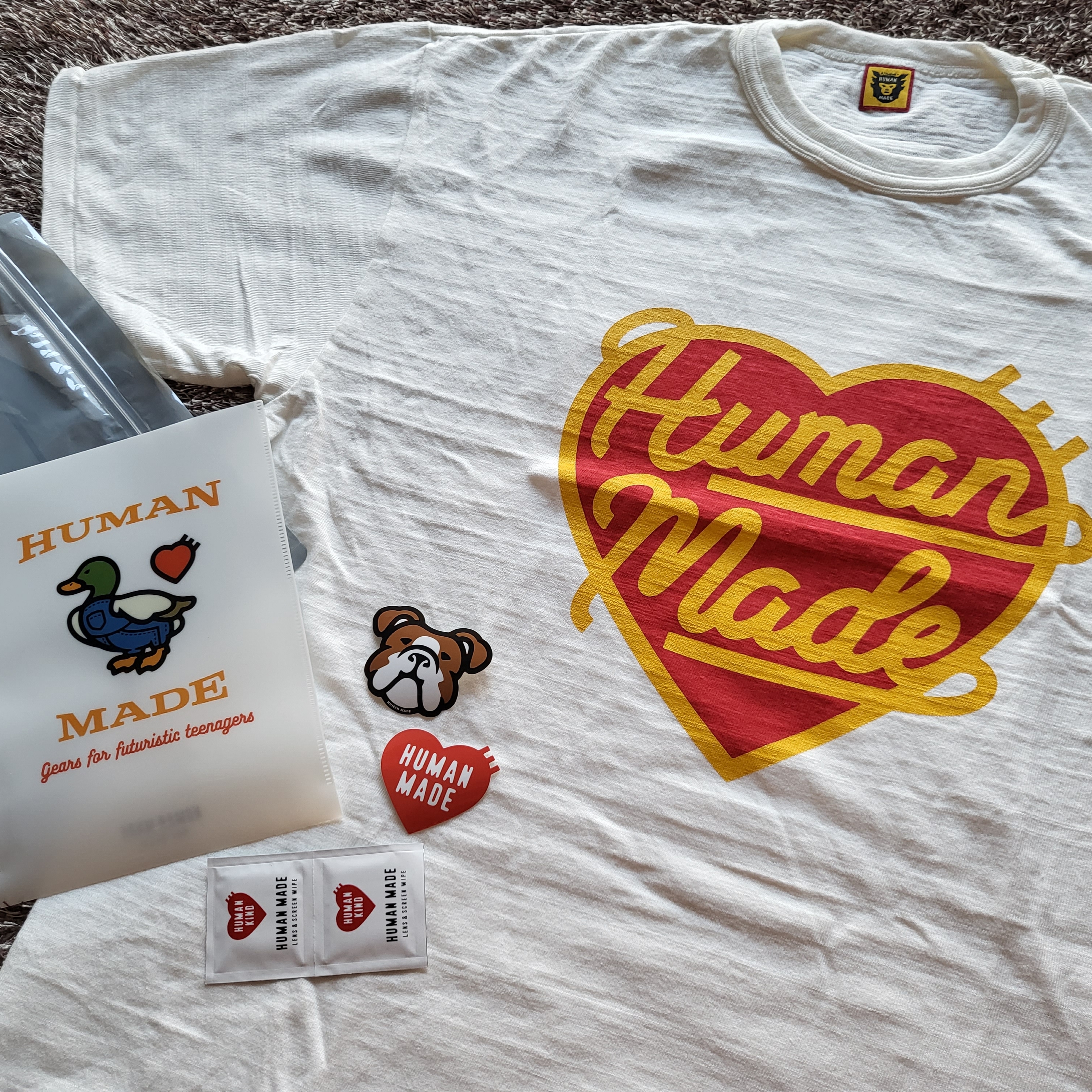 Human Made Heart T-Shirt White 착용 스타일