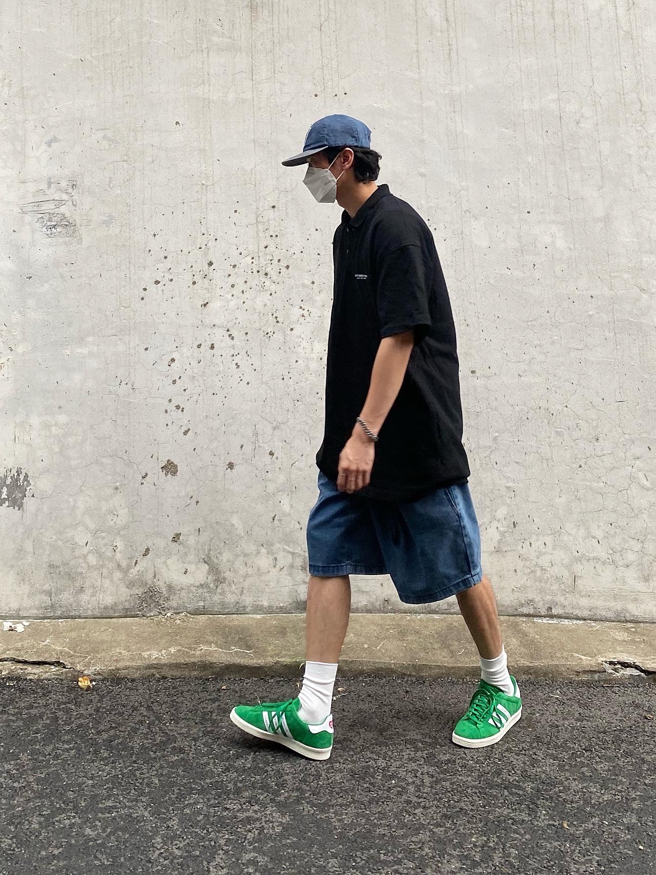 Adidas x Human Made Campus Green 착용 스타일 - 3