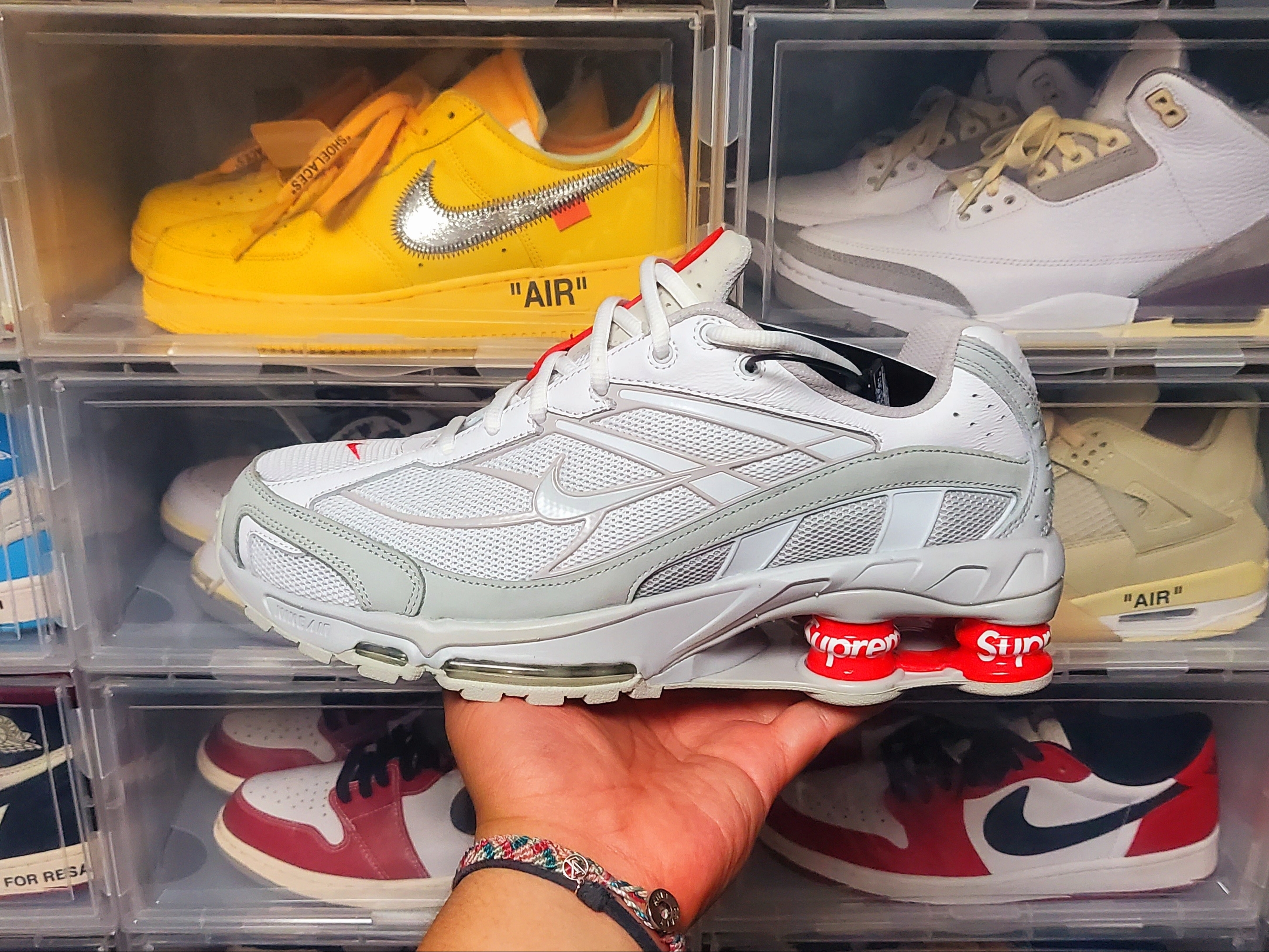 Nike x Supreme Shox Ride 2 SP White 착용 스타일 - 2