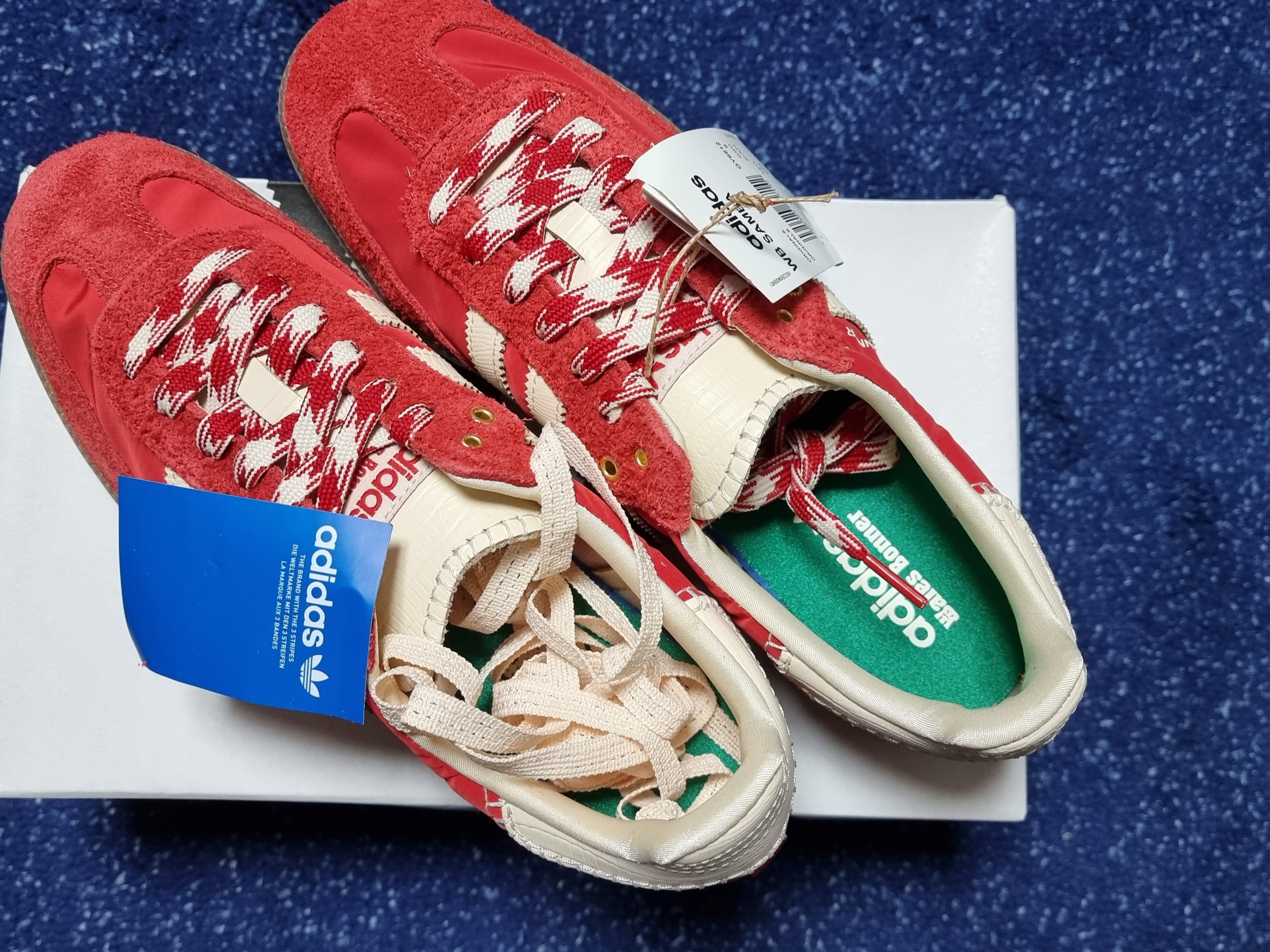 Adidas x Wales Bonner Samba Collegiate Orange 착용 스타일 - 1