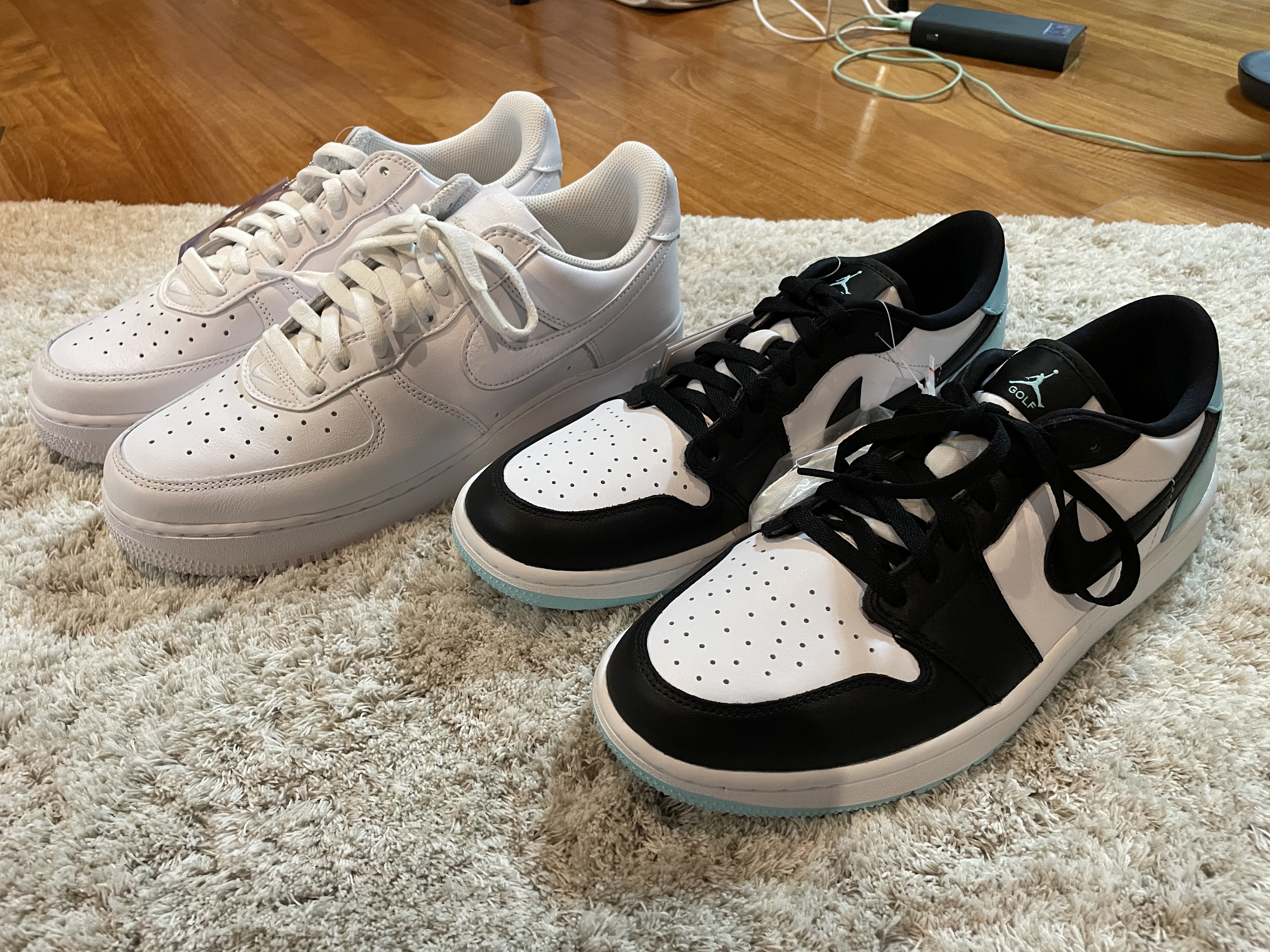 Jordan 1 Low Golf Copa, Nike Air Force 1 '07 Low White 착용 스타일 - 1