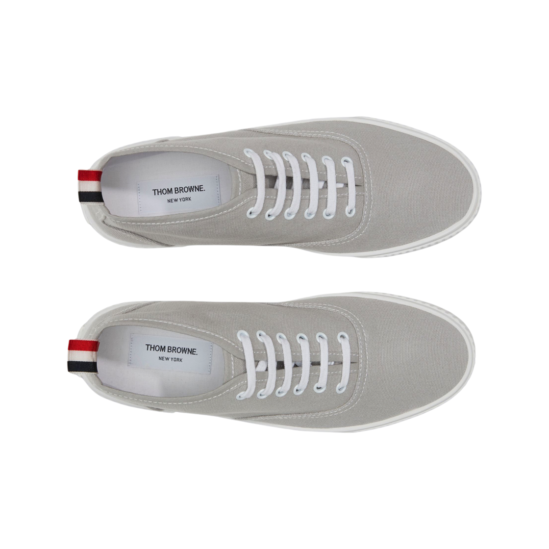 톰브라운 캔버스 미드탑 헤리티지 트레이너 미디움 그레이(Thom Browne Canvas Mid Top Heritage Trainer Medium Grey) - 2