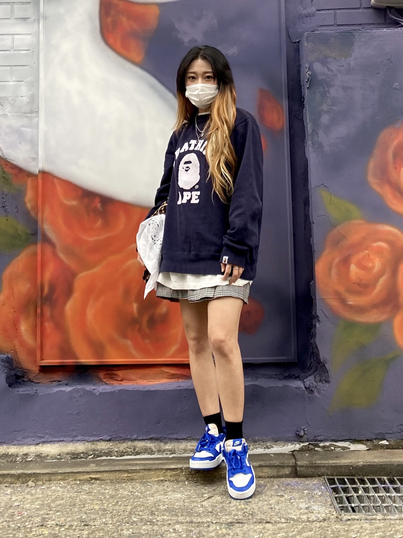 (W) Nike Dunk Low Disrupt Game Royal 착용 스타일
