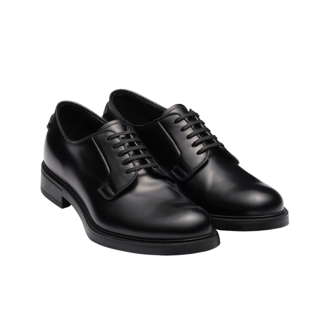 프라다 브러쉬드 레더 레이스업 블랙(Prada Brushed Leather Lace-Up Black) - 2
