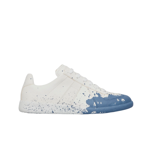 Maison Margiela Stained Effect Replica Sneakers White Blue