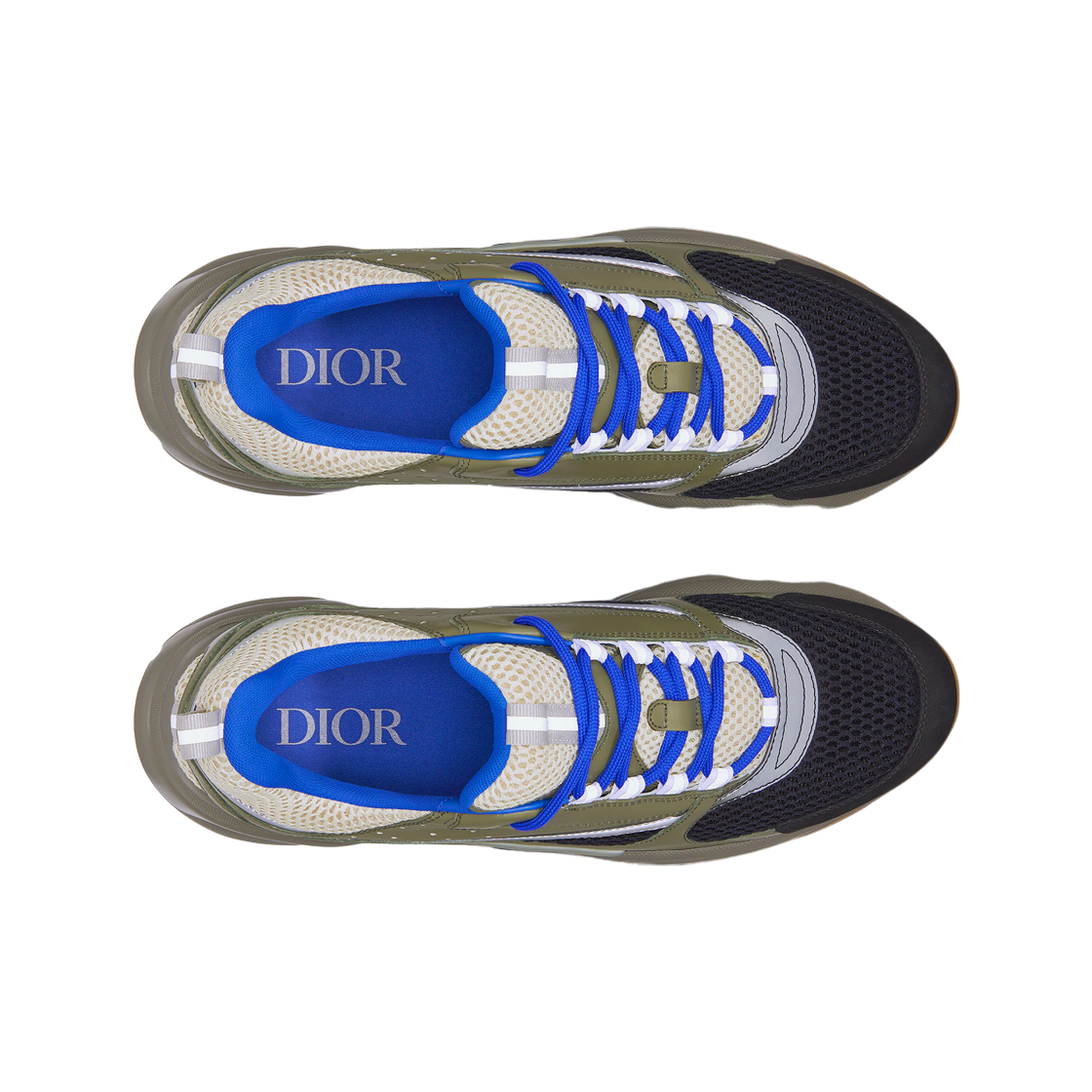 디올 B22 테크니컬 니트 스니커즈 크림 블랙 올리브(Dior B22 Technical Knit Sneakers Cream Black Olive) - 2
