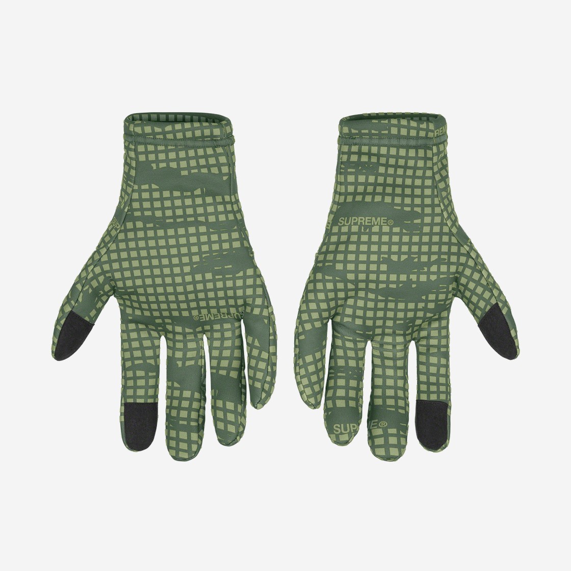 Supreme Windstopper Gloves Olive Grid Camo - 21FW 상세 이미지 2