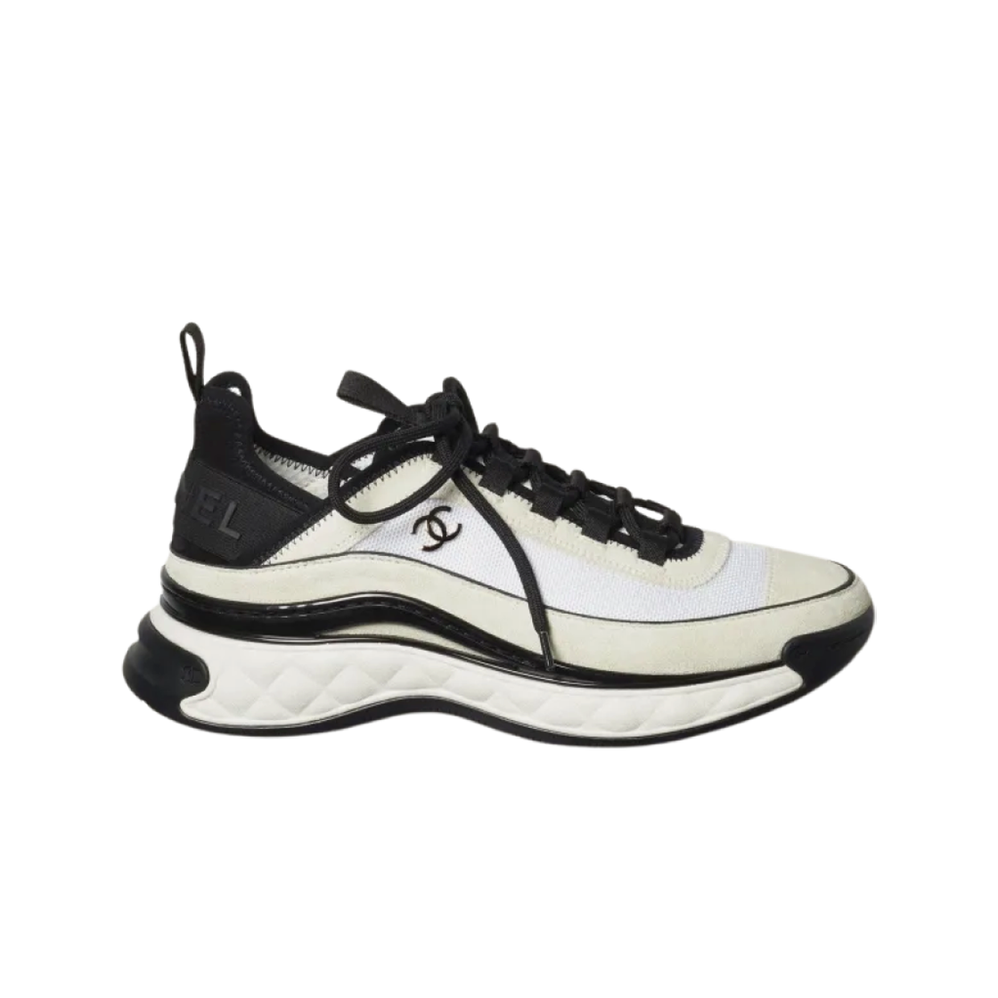 (W) 샤넬 믹스드 파이버 스니커즈 패브릭 스웨이드 카프스킨 & 화이트((W) Chanel Mixed Fibers Sneakers Fabric Suede Calfskin & White)