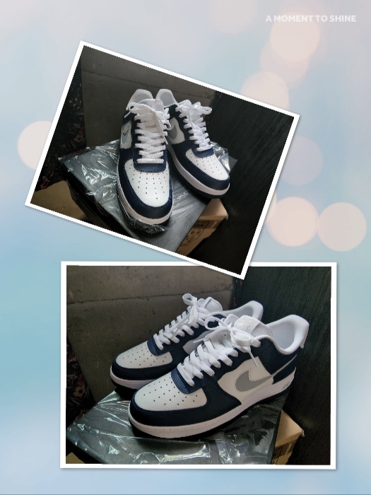 Nike Air Force 1 '07 Cut Out Swoosh Midnight Navy 착용 스타일