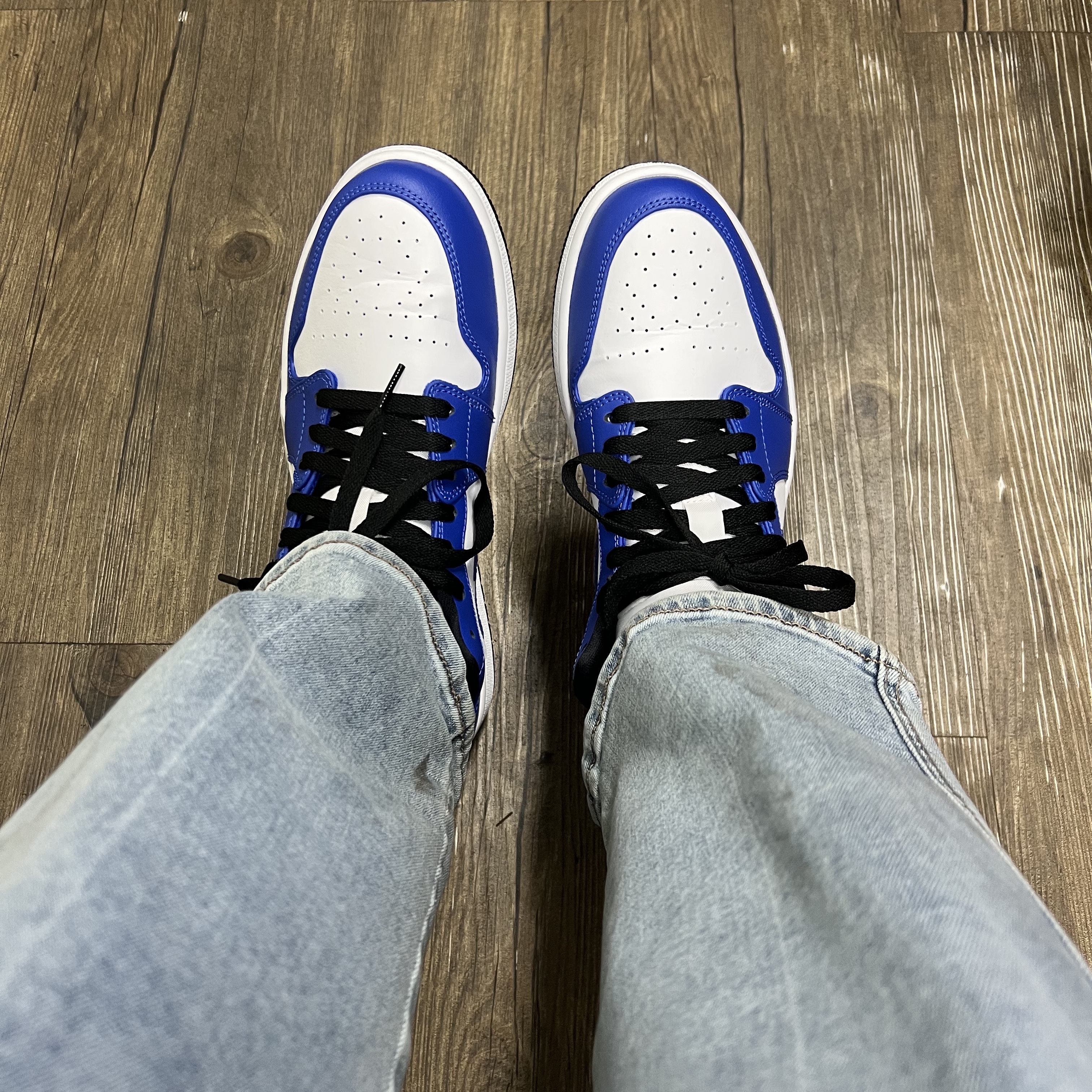 Jordan 1 Low Hyper Royal, Jordan 1 Low OG Starfish 착용 스타일 - 4