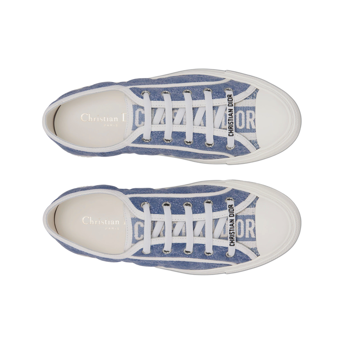 (W) 디올 워크앤디올 스니커즈 까나쥬 자수 데님 블루 페이디드((W) Dior Walk'N'Dior Sneakers Cannage Denim Blue Faded) - 2