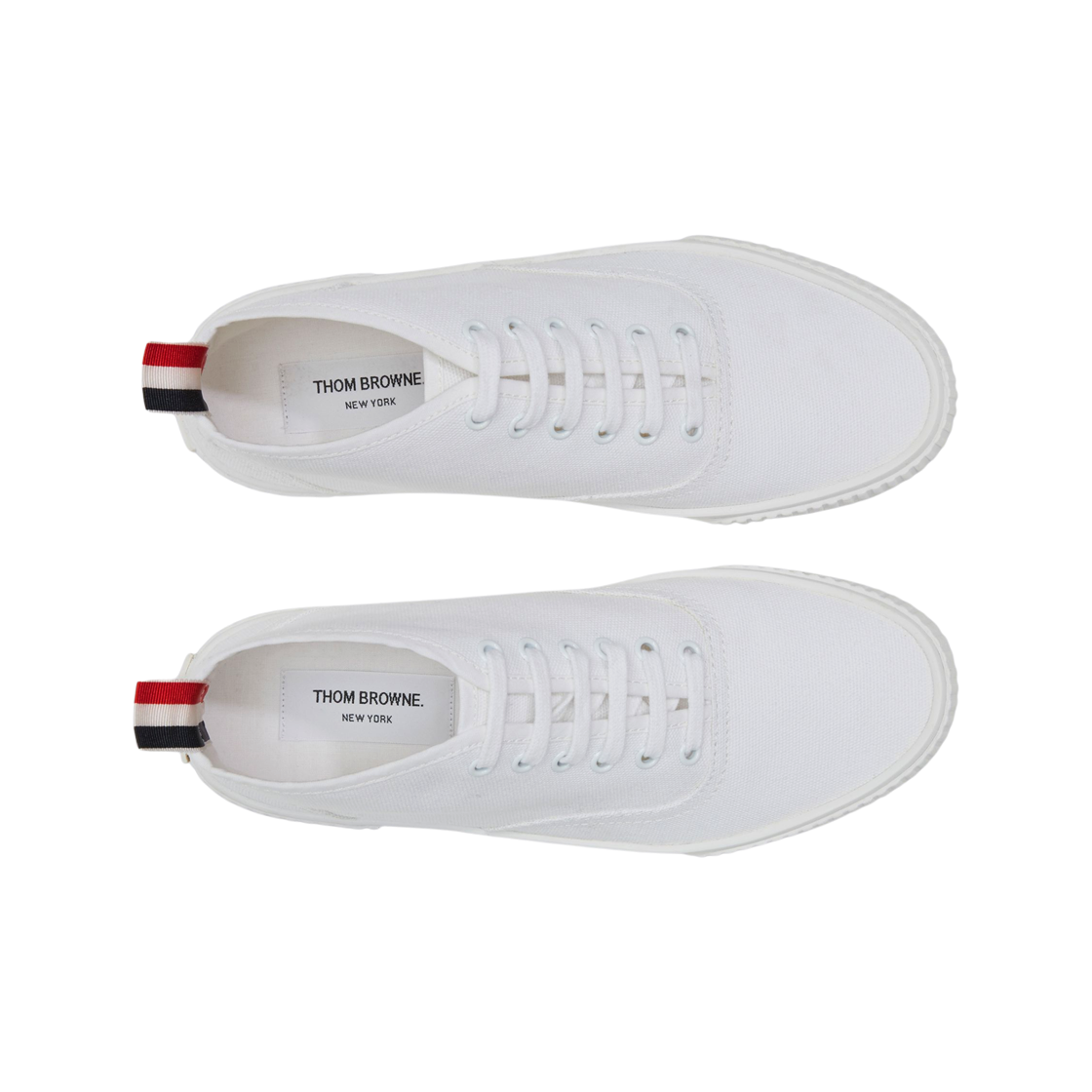 톰브라운 캔버스 미드탑 헤리티지 트레이너 화이트(Thom Browne Canvas Mid Top Heritage Trainer White) - 2