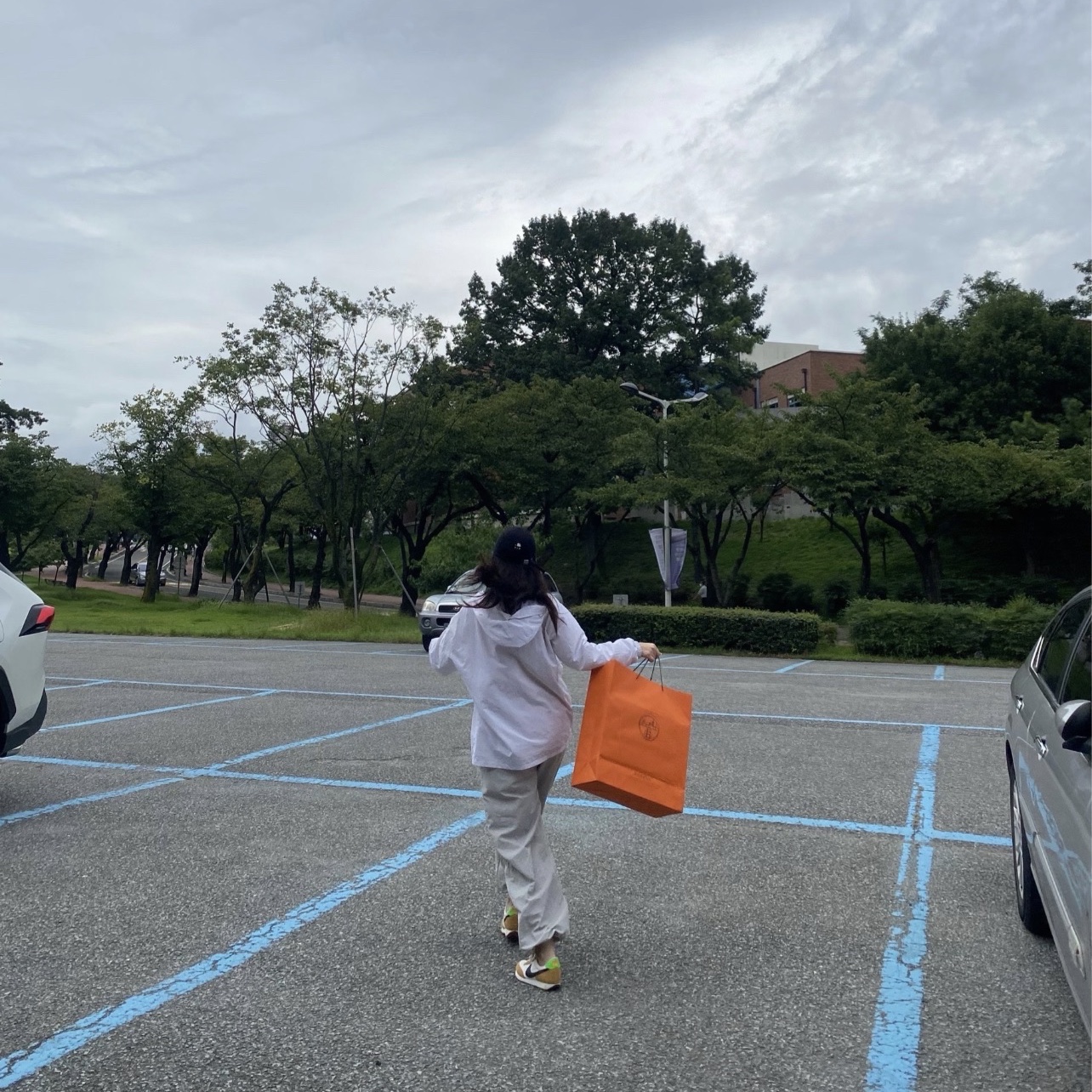 Hermes Evelyne 16 Amazone Bag Clemence & Gold, (W) Nike Daybreak Wheat 착용 스타일