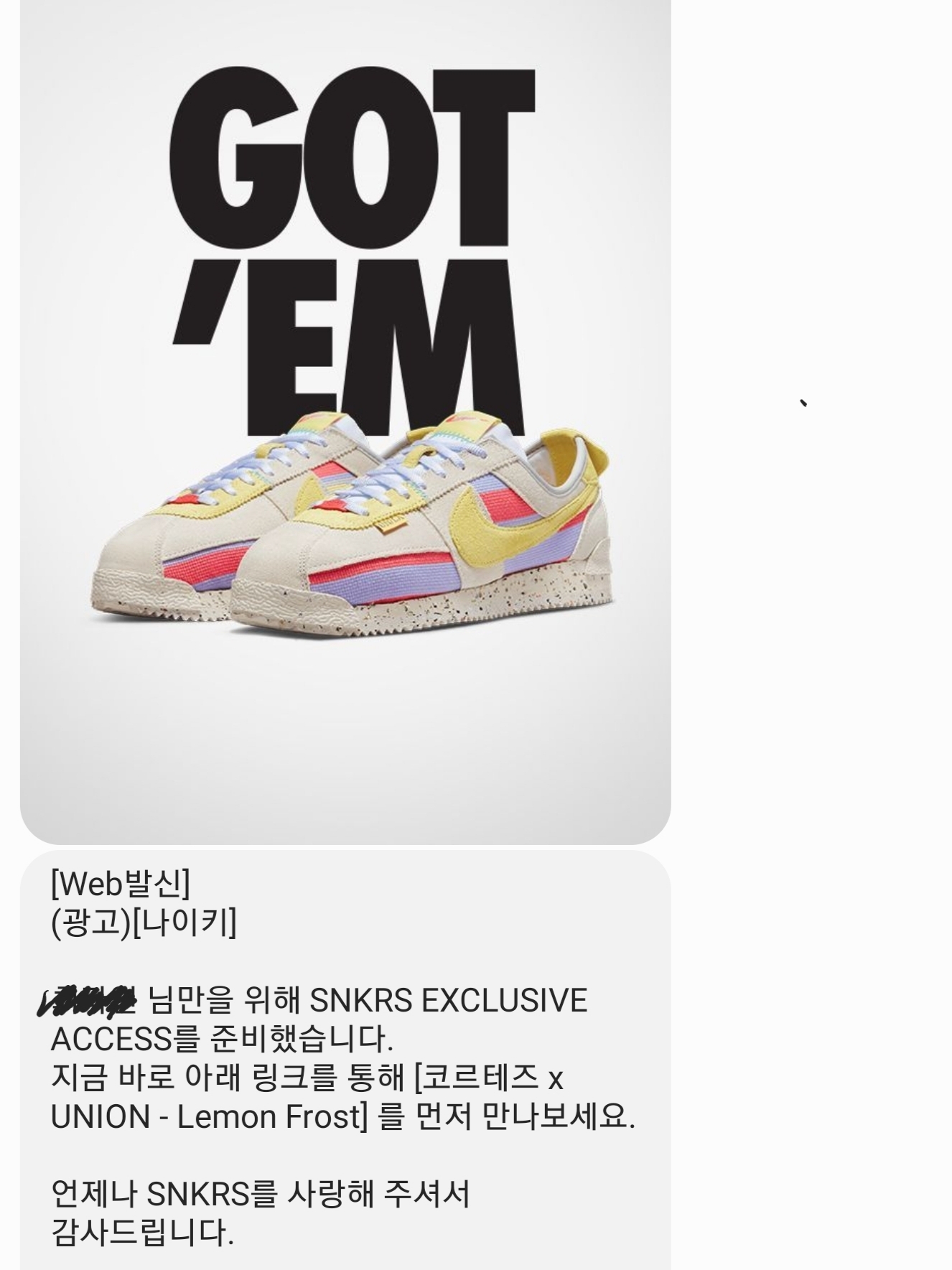 Nike x Union Cortez SP Lemon Frost 착용 스타일