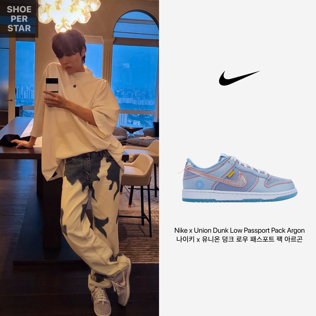 Nike x Union Dunk Low Passport Pack Argon 착용 스타일 - 1