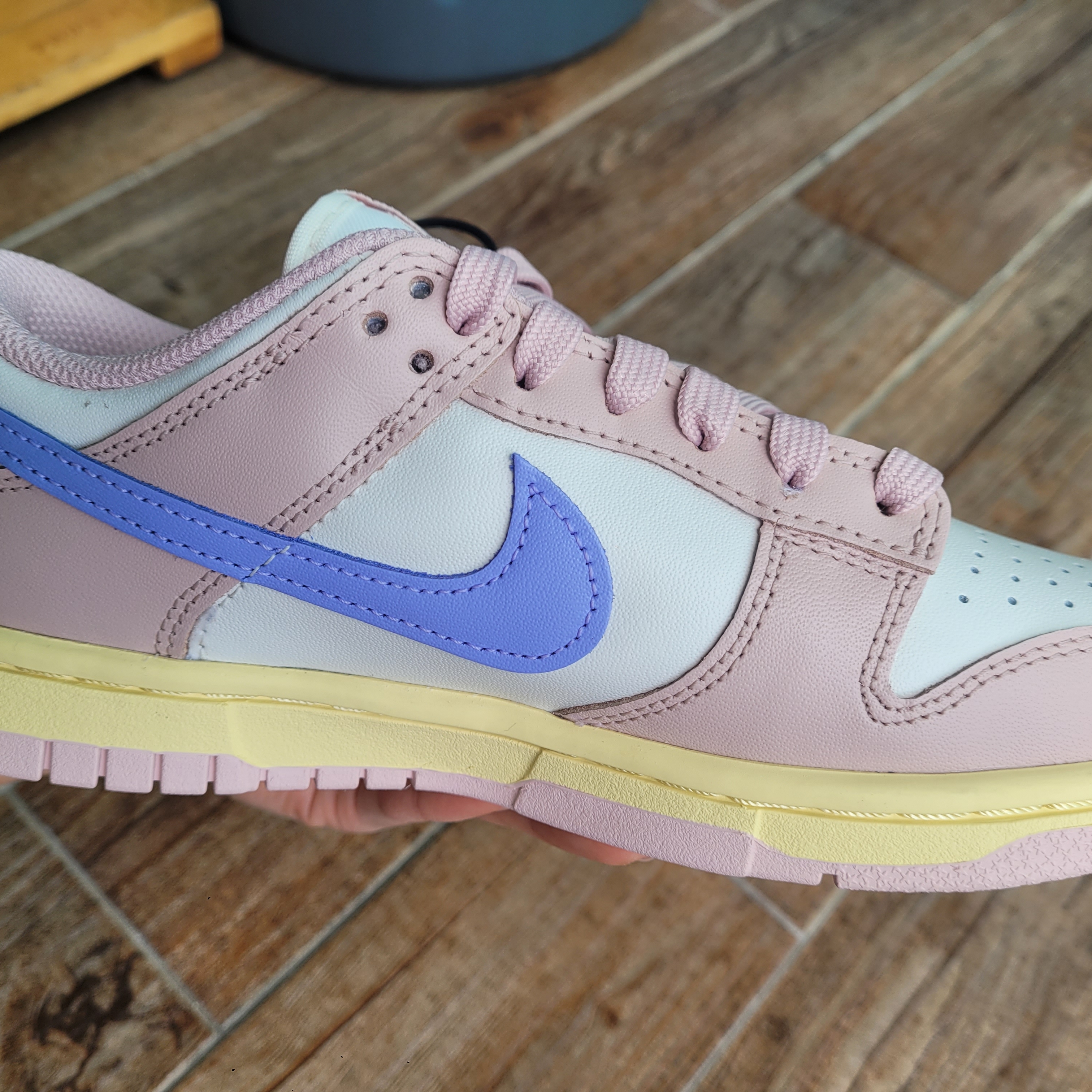 (W) Nike Dunk Low Pink Oxford 착용 스타일 - 4
