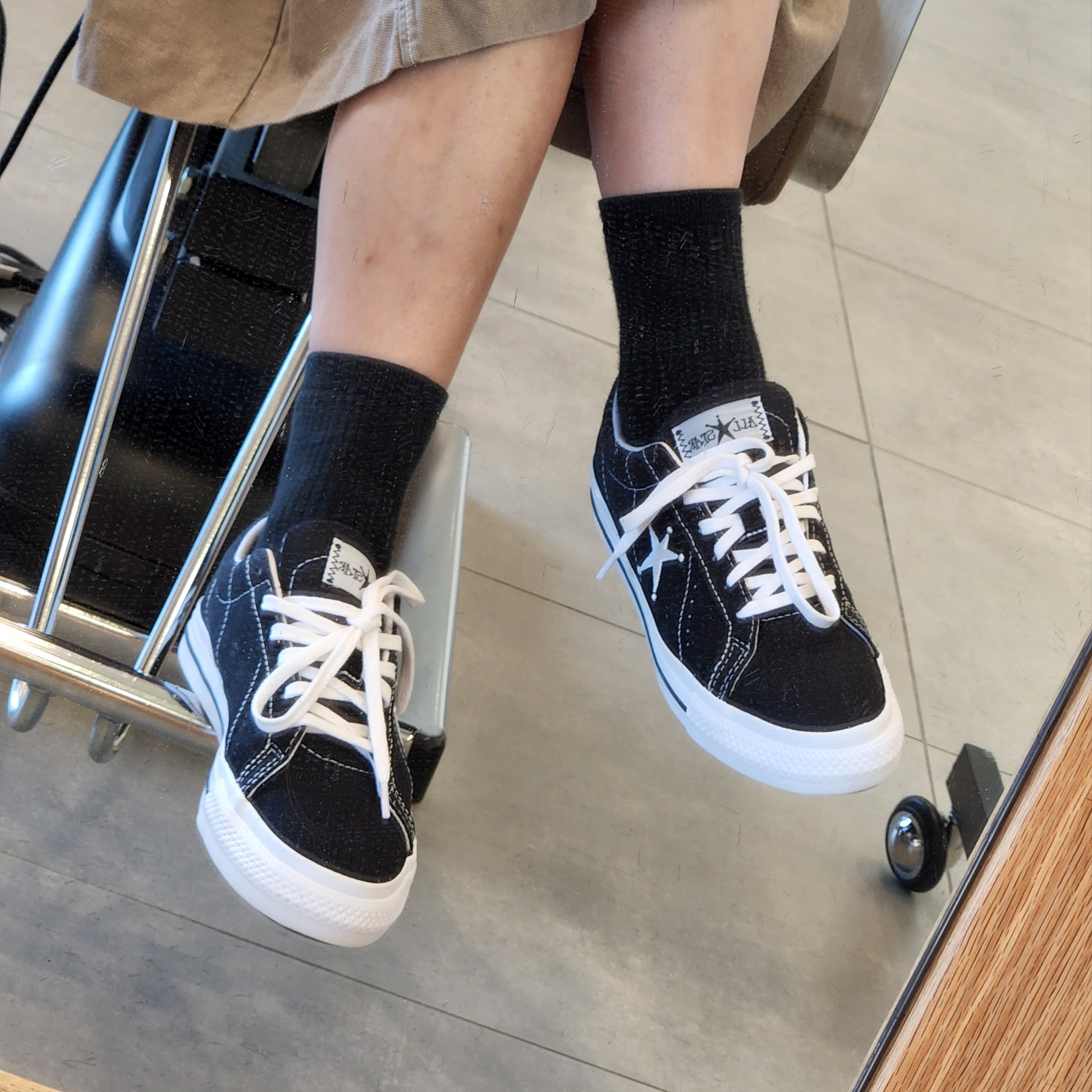 Converse x Stussy One Star Ox Black 착용 스타일 - 2