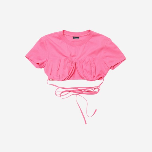 (W) 자크뮈스 르 티셔츠 바치 다크 핑크