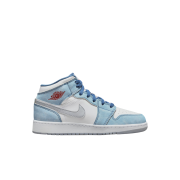 (GS) Jordan 1 Mid SE French Blue Fire Red