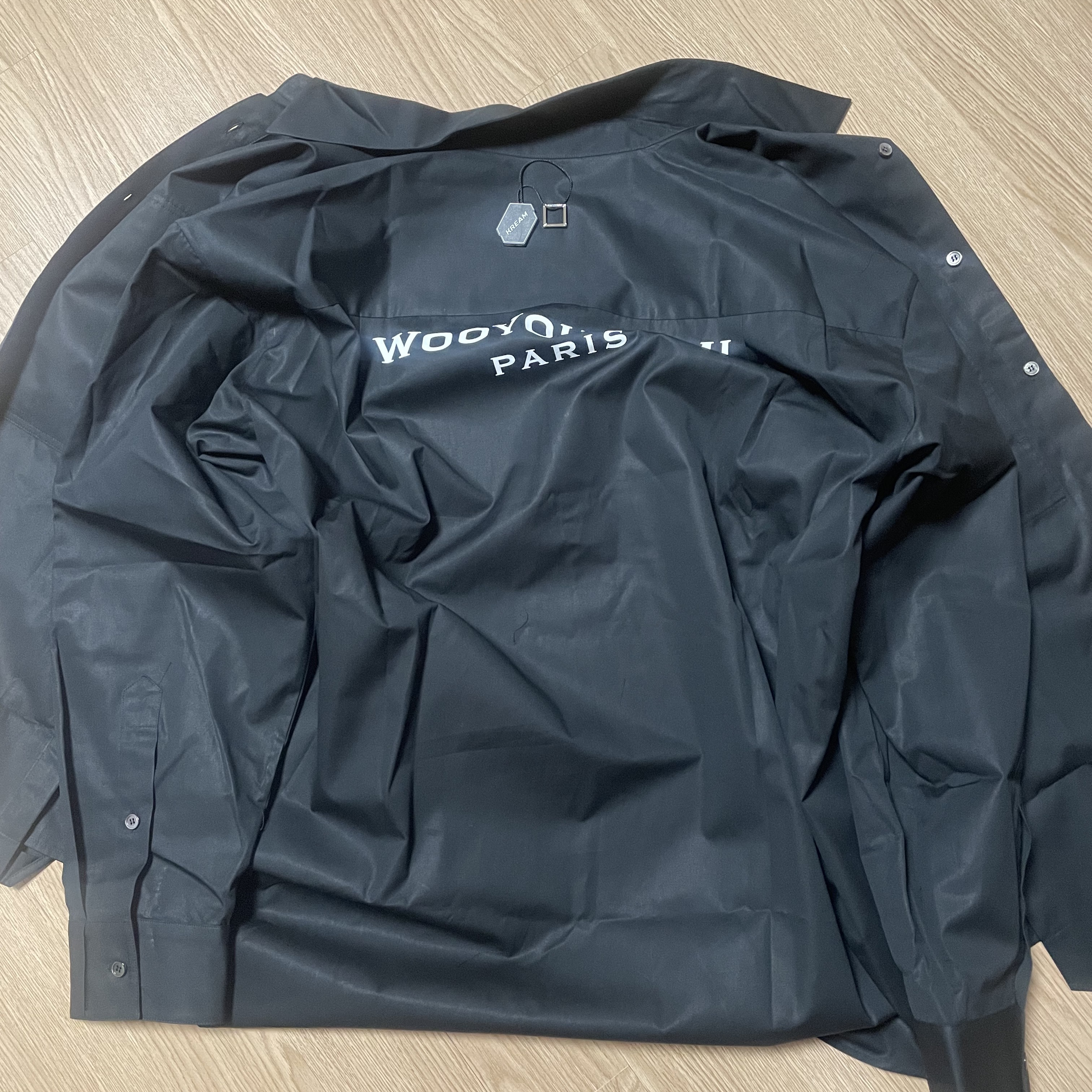 Wooyoungmi Back Logo Shirt Black - 22SS 착용 스타일