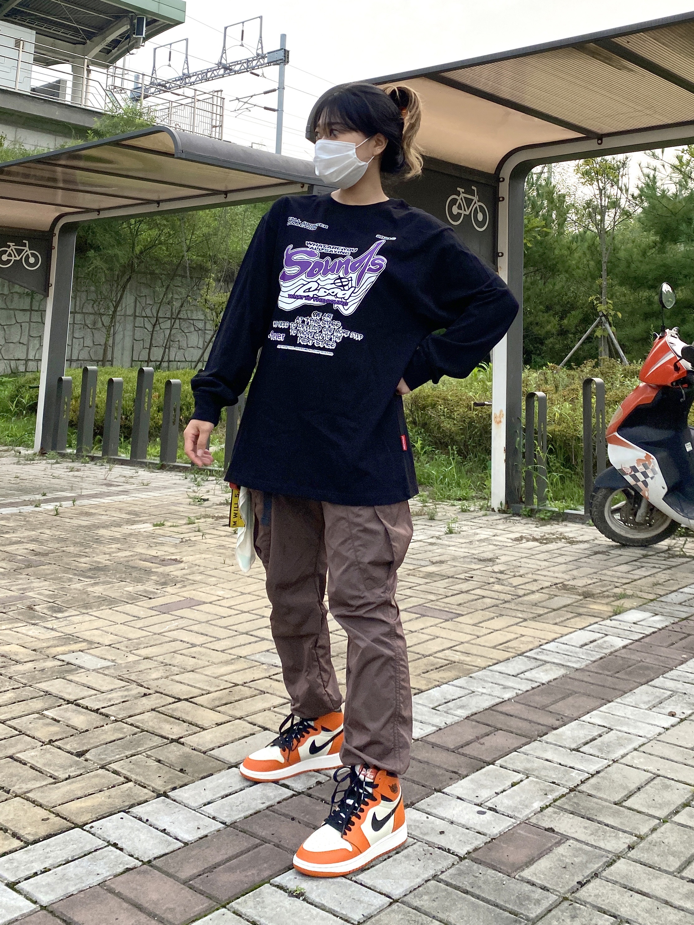 (GS) Jordan 1 Retro High OG Reverse Shattered Backboard 착용 스타일