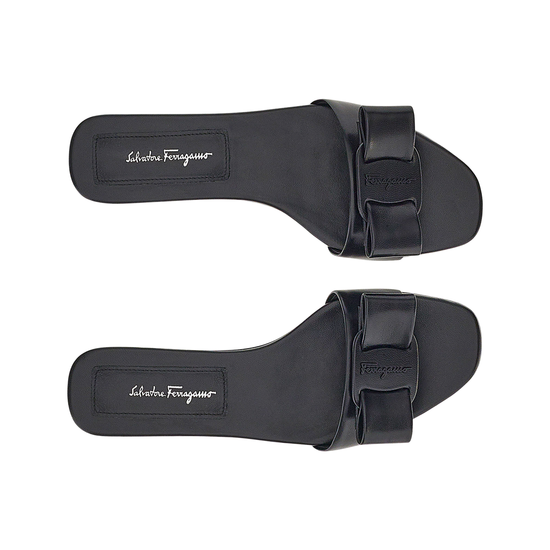 (W) 페라가모 비바 슬라이드 블랙 - D((W) Ferragamo Viva Slide Black - D) - 2