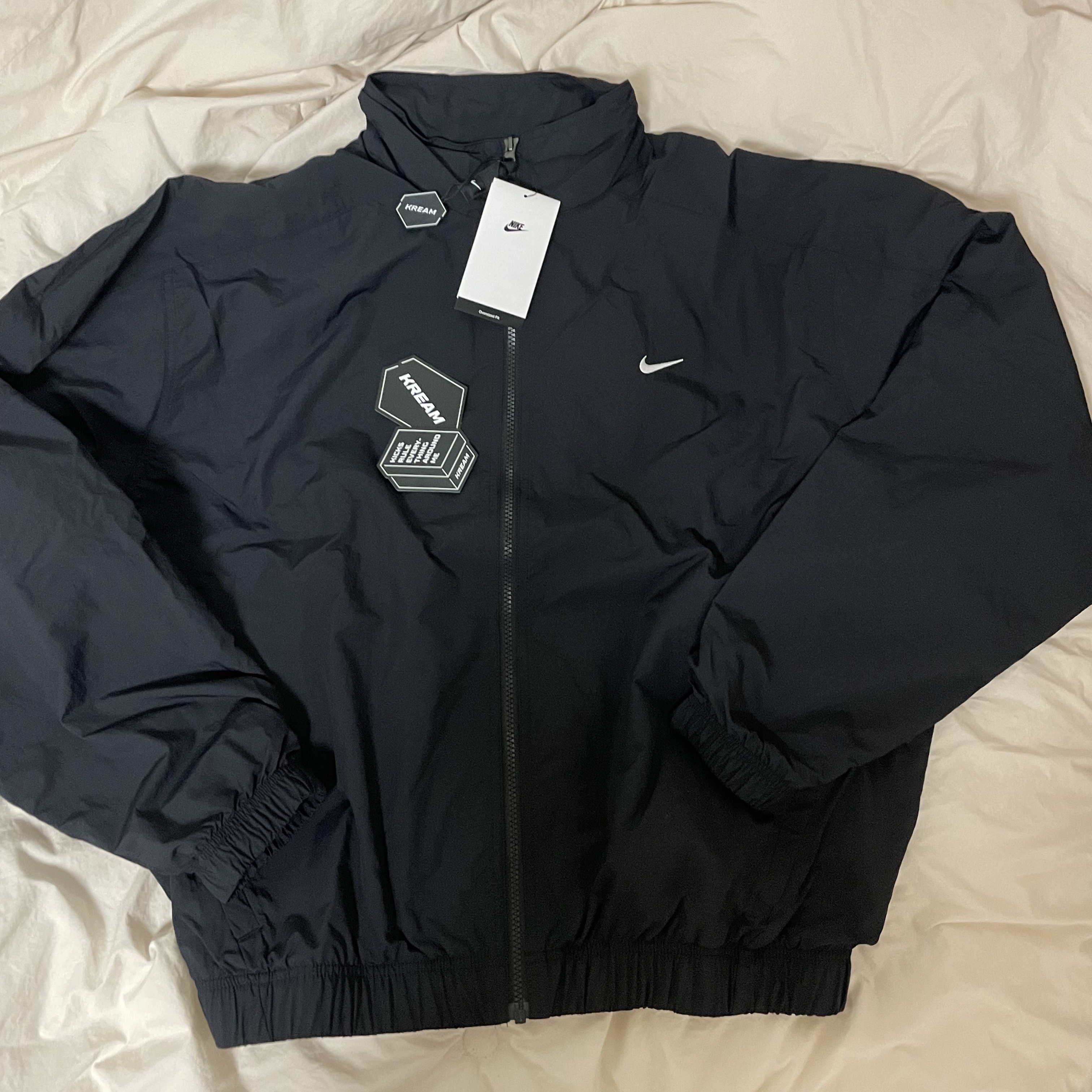 Nike NRG Solo Swoosh Woven Track Jacket Black - Asia 착용 스타일