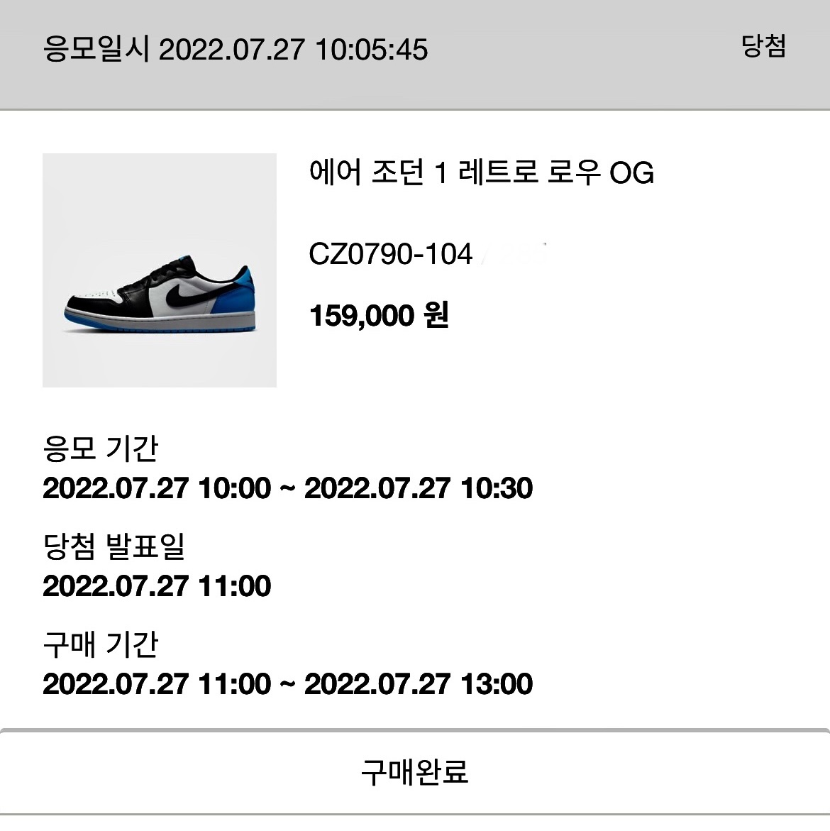 Jordan 1 Retro Low OG Black and Dark Powder Blue 착용 스타일