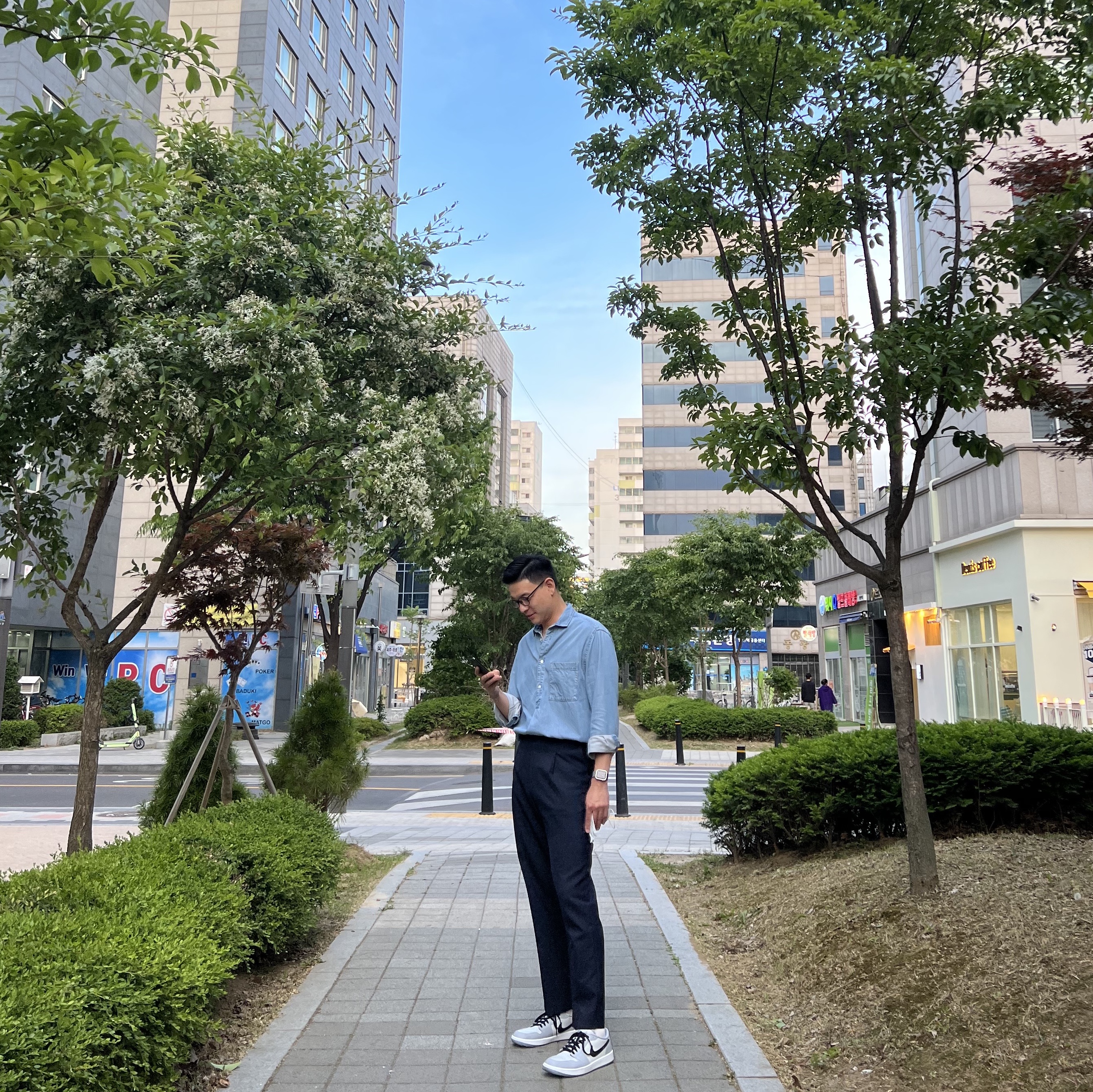 Jordan 1 Low Golf Wolf Grey 착용 스타일