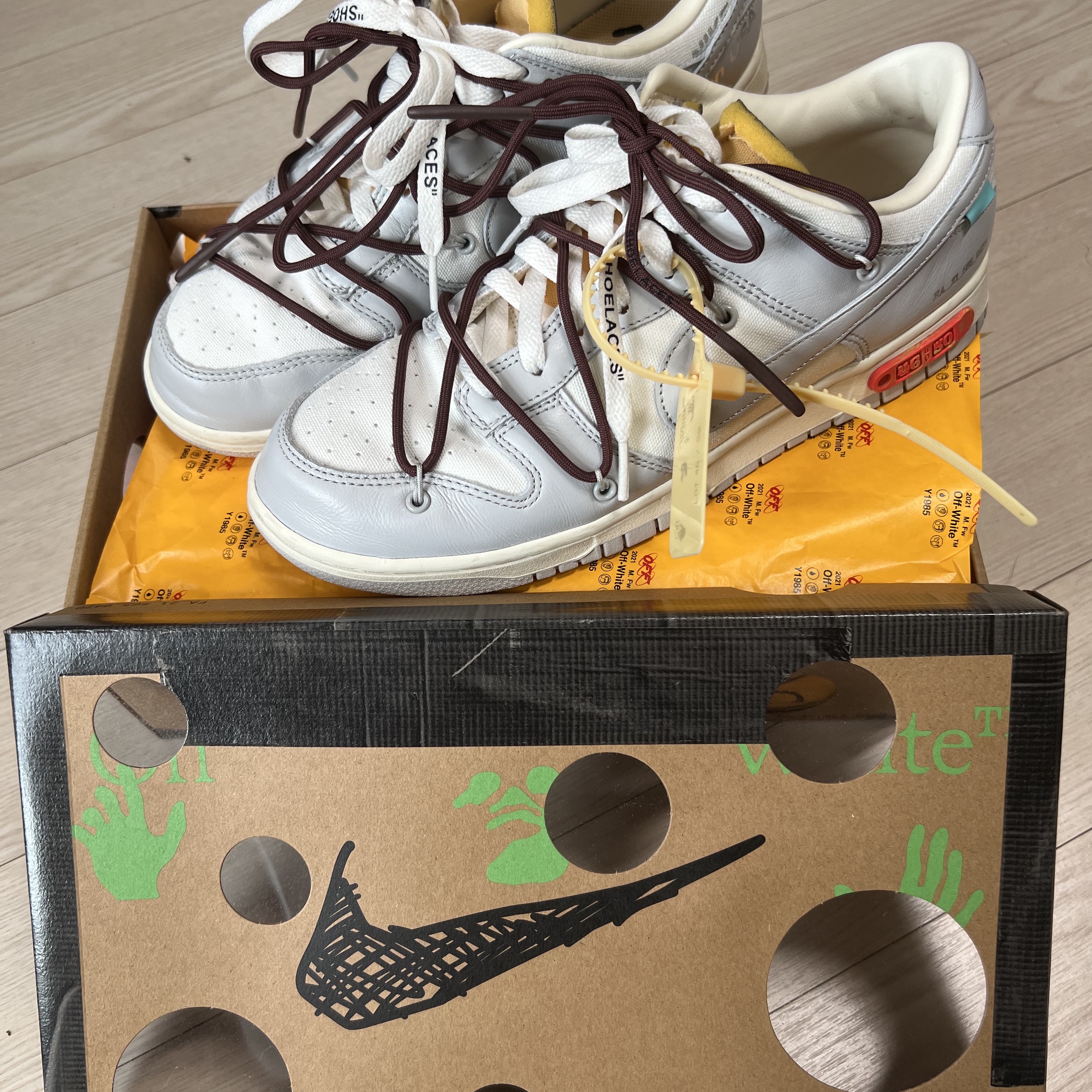 Nike x Off-White Dunk Low The 50 - Lot 46 착용 스타일 - 1