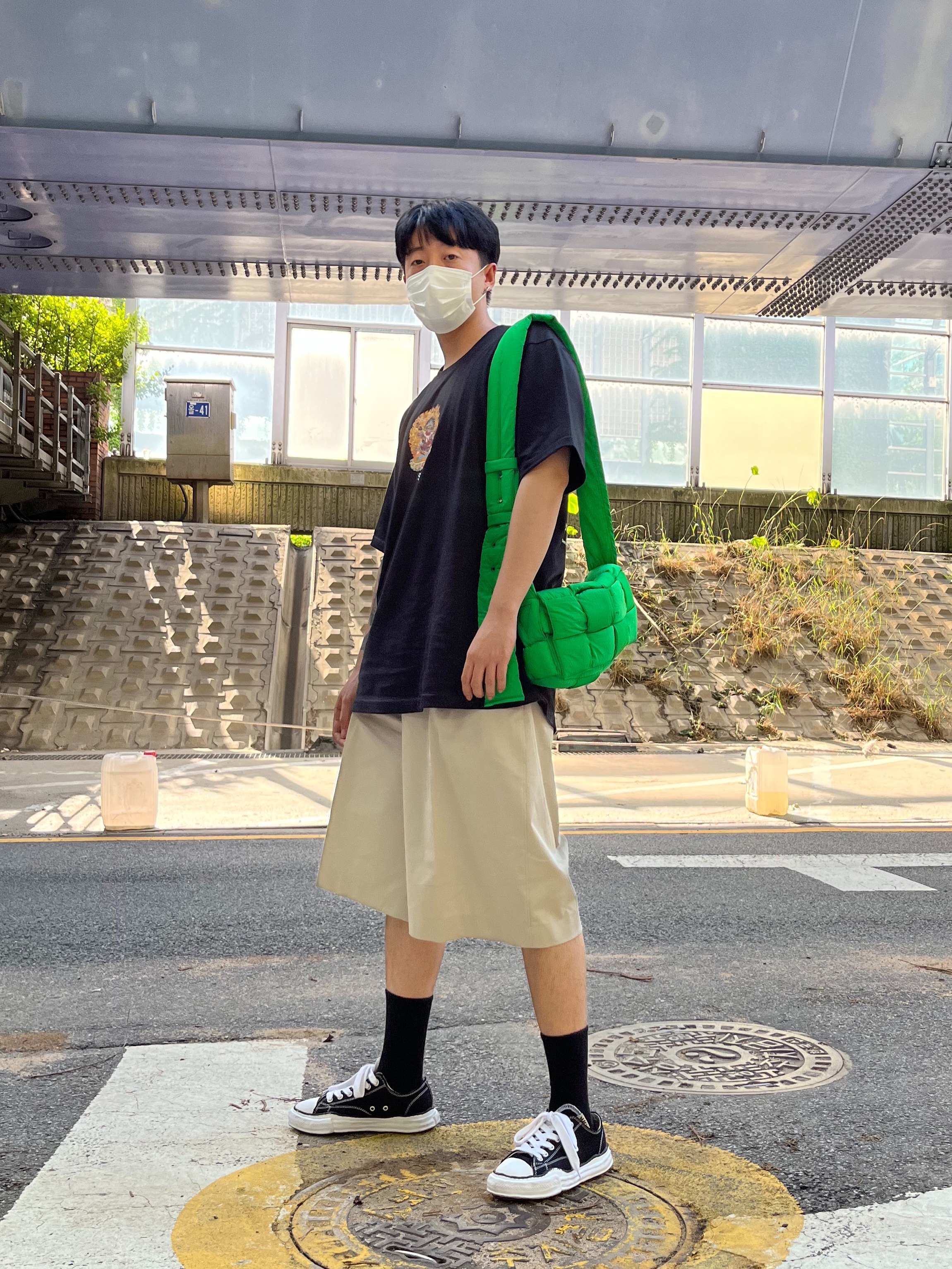 Maison Mihara Yasuhiro Peterson OG Sole Canvas Low Sneakers Black, Bottega Veneta Padded Tech Cassette Parakeet 착용 스타일