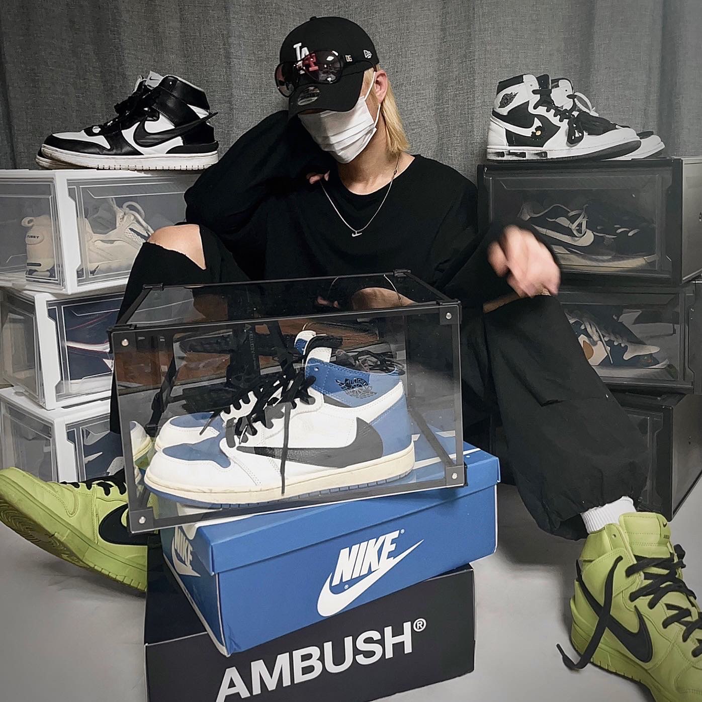 Nike x Ambush Dunk High Flash Lime, Nike x Ambush Dunk High Black 착용 스타일
