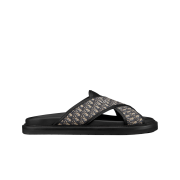 Dior Aqua Sandal Beige & Black Dior Oblique Jacquard