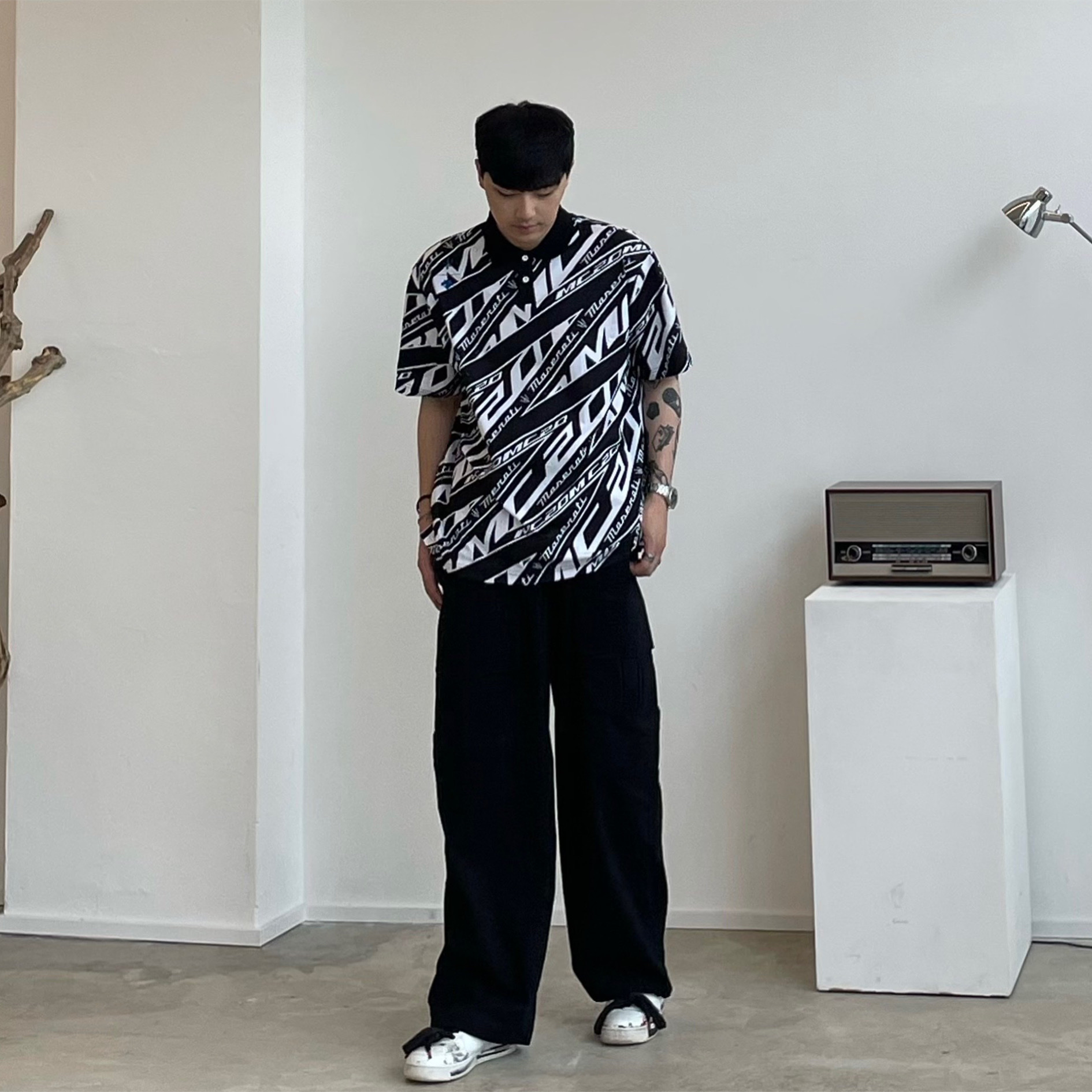 Nike x Peaceminusone Air Force 1 Low Para-Noise 2.0 착용 스타일