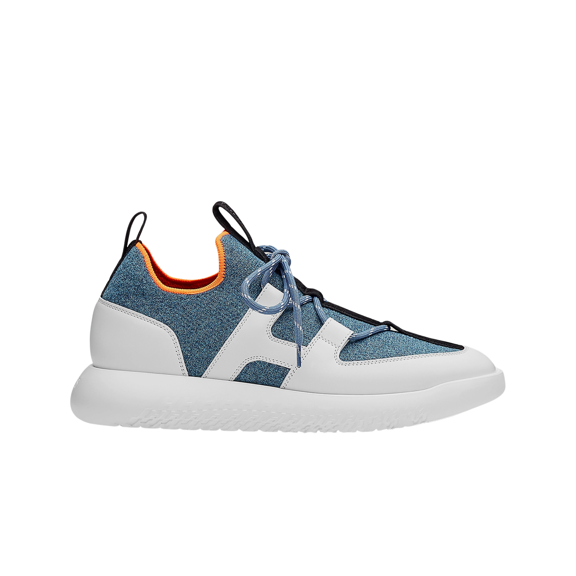 (W) 에르메스 듀엘 스니커즈 고트스킨 & 멀티꼴로르 블루 진((W) Hermes Duel Sneakers Goatskin & Multicolore Bleu Jean) - 1