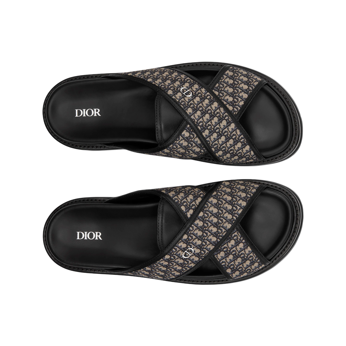 디올 아쿠아 샌들 베이지 & 블랙 디올 오블리크 자카드(Dior Aqua Sandal Beige & Black Dior Oblique Jacquard) - 2