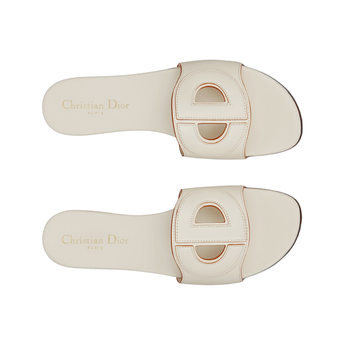(W) 디올 D 클럽 뮬 카프스킨 화이트((W) Dior D-Club Mule Calfskin White) - 2